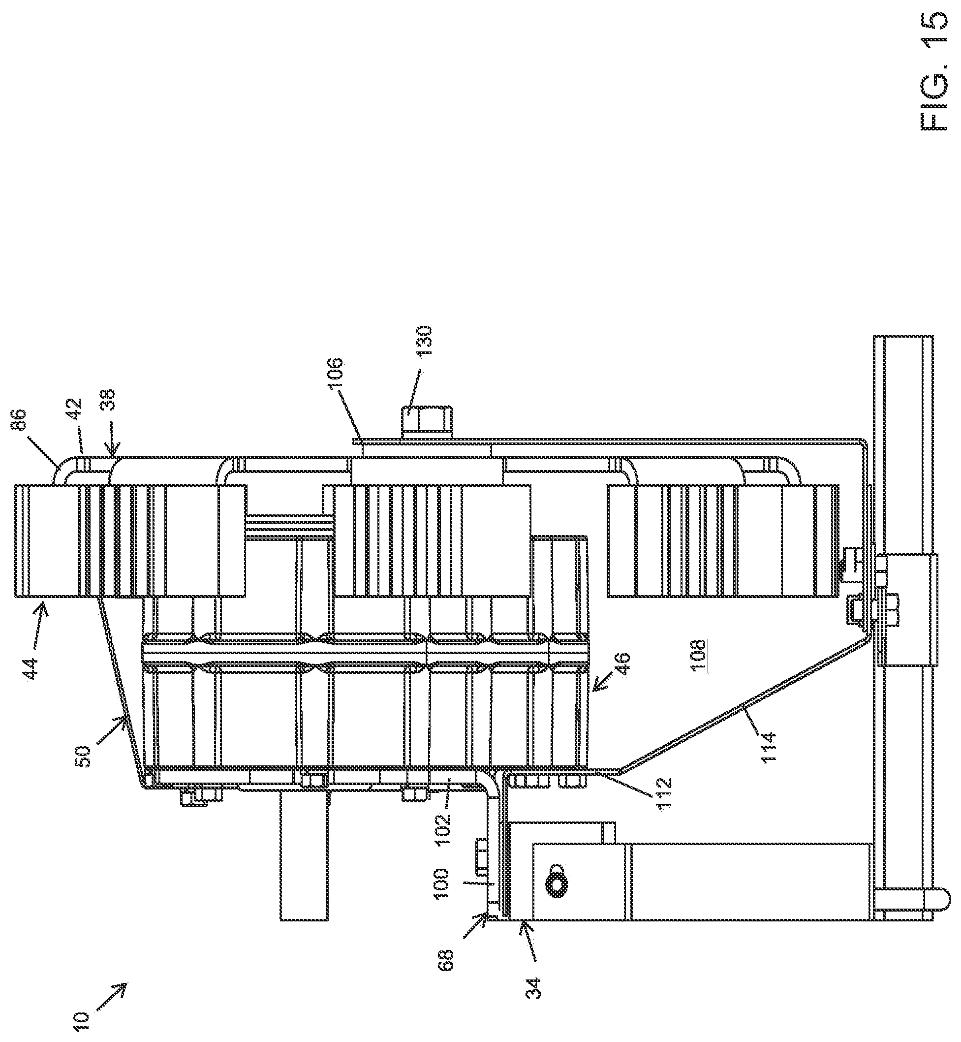 Patent US12304757 Figure 15 – Sweep auger drive shield with gravity reclaim