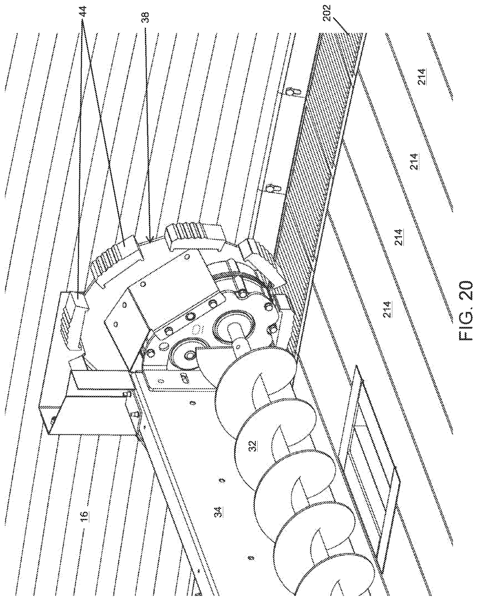 Patent US12304757 Figure 20 – Sweep auger drive shield with gravity reclaim