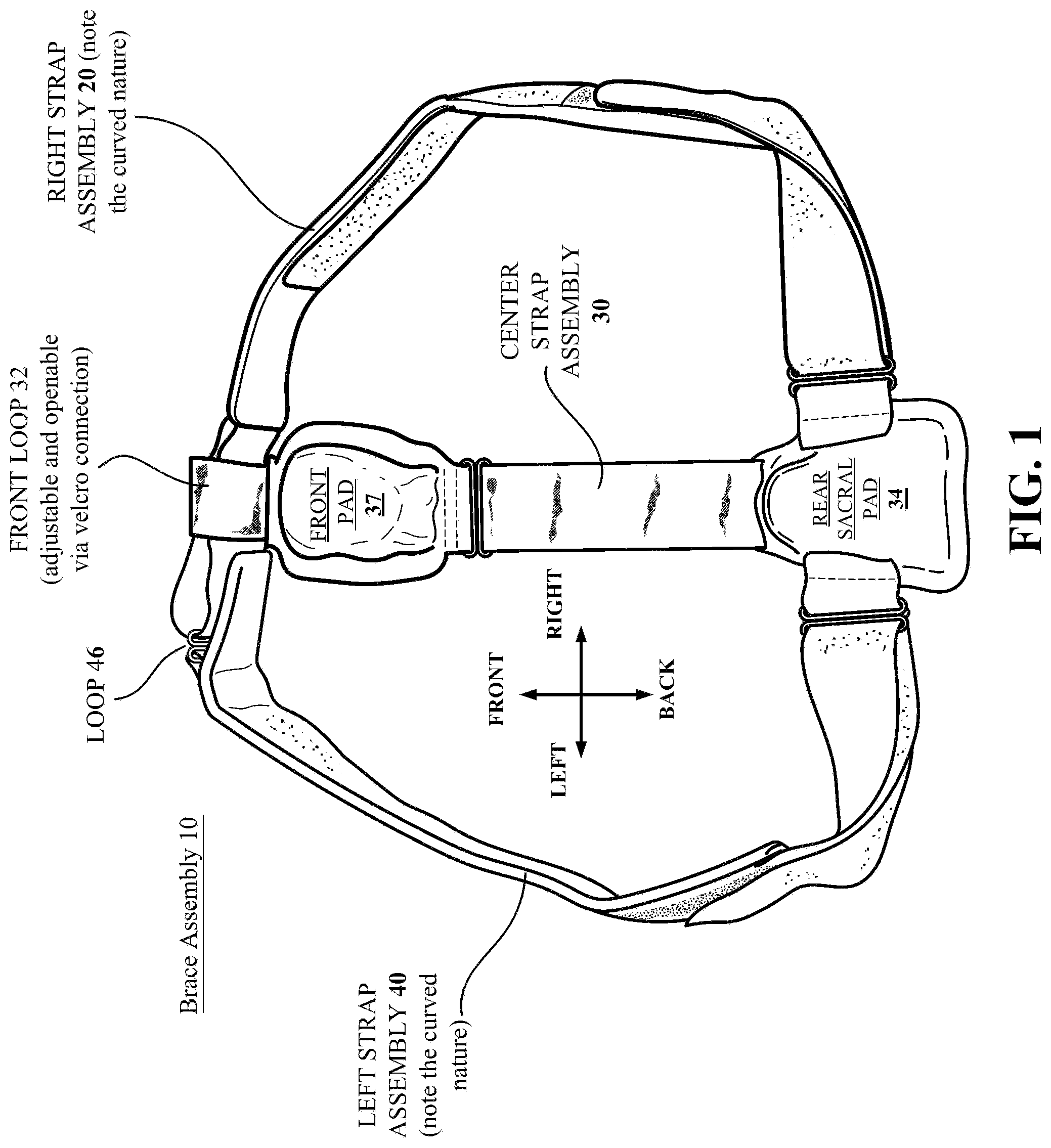Patent US12304758 Figure 1 – Pelvic braces and methods for using same