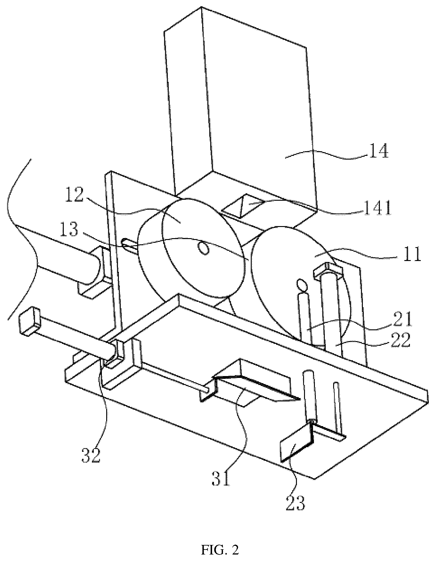 Patent US12304759 Figure 2 – Automatic graphite conveying device and winding machine for spiral wound gasket
