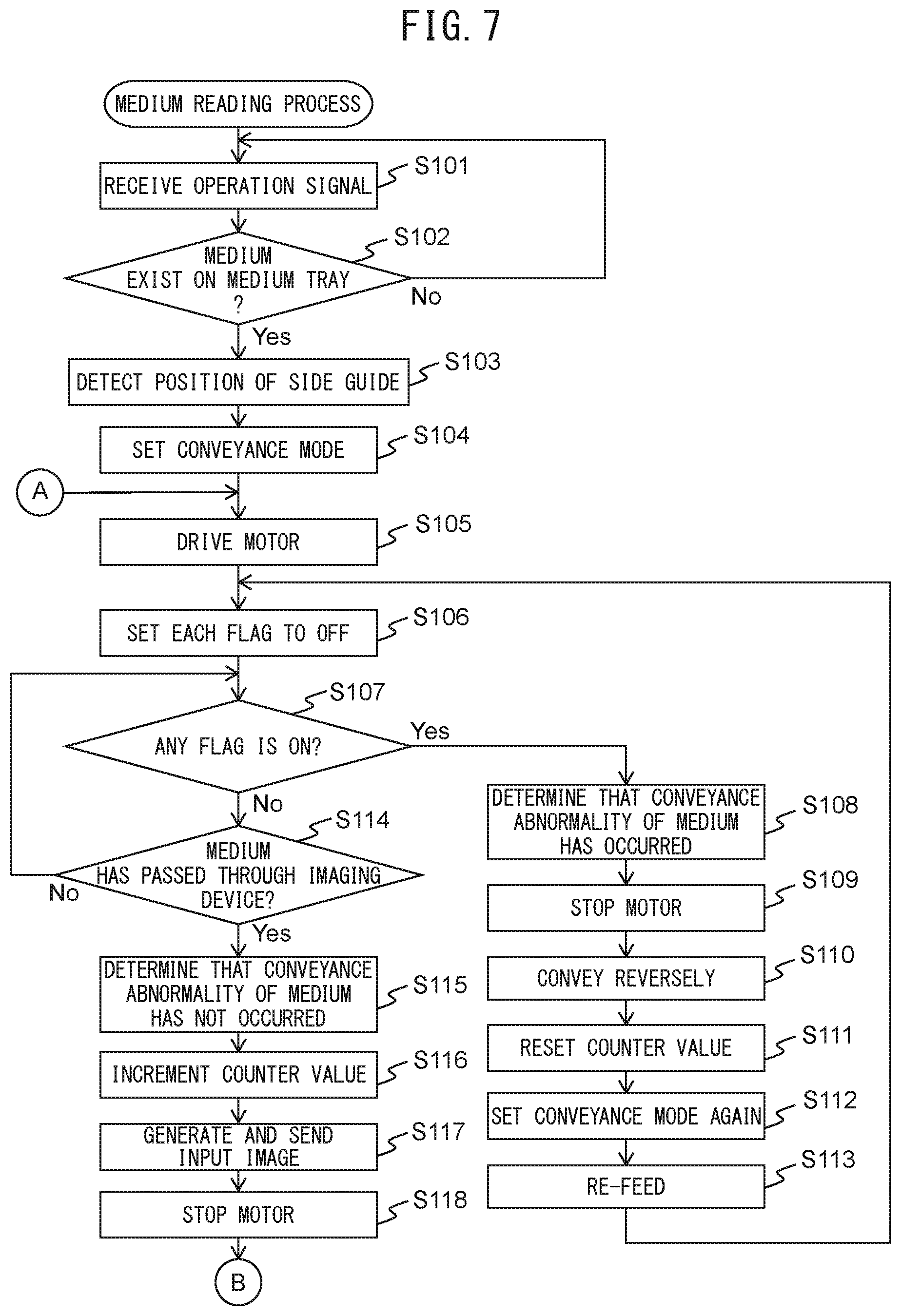 Patent US12304764 Figure 8 – Medium transport device, control method, and control program