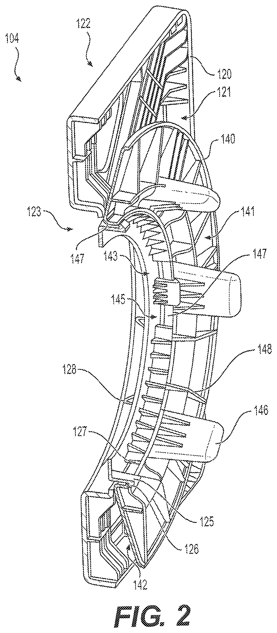 Patent US12304766 Figure 2 – Reusable reel holder and bag with reusable reel holder