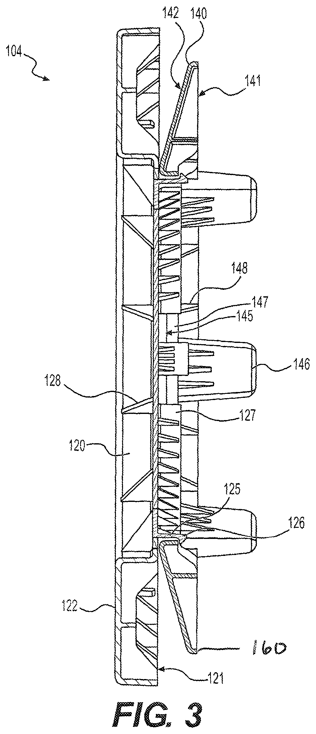 Patent US12304766 Figure 3 – Reusable reel holder and bag with reusable reel holder