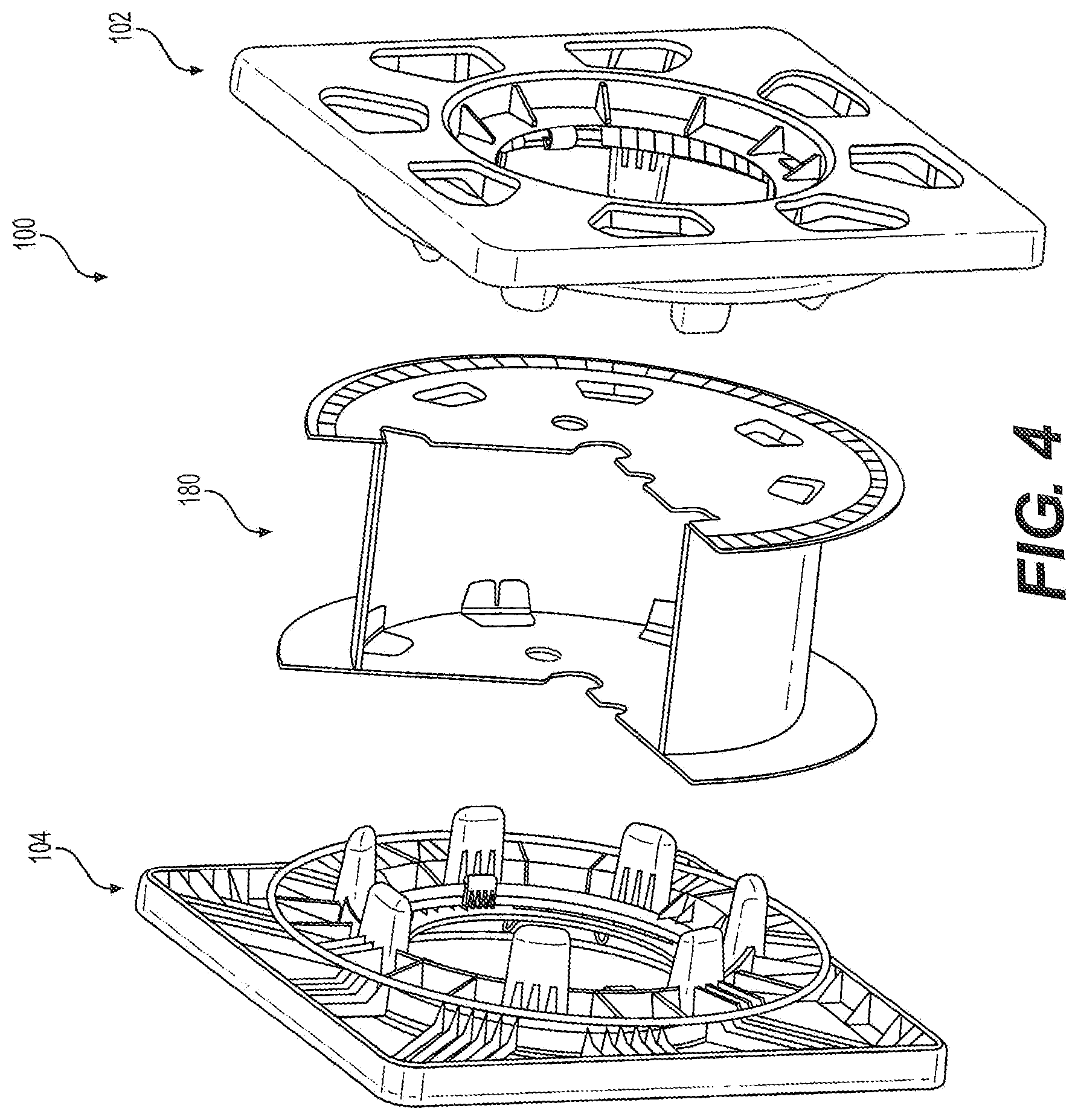 Patent US12304766 Figure 4 – Reusable reel holder and bag with reusable reel holder