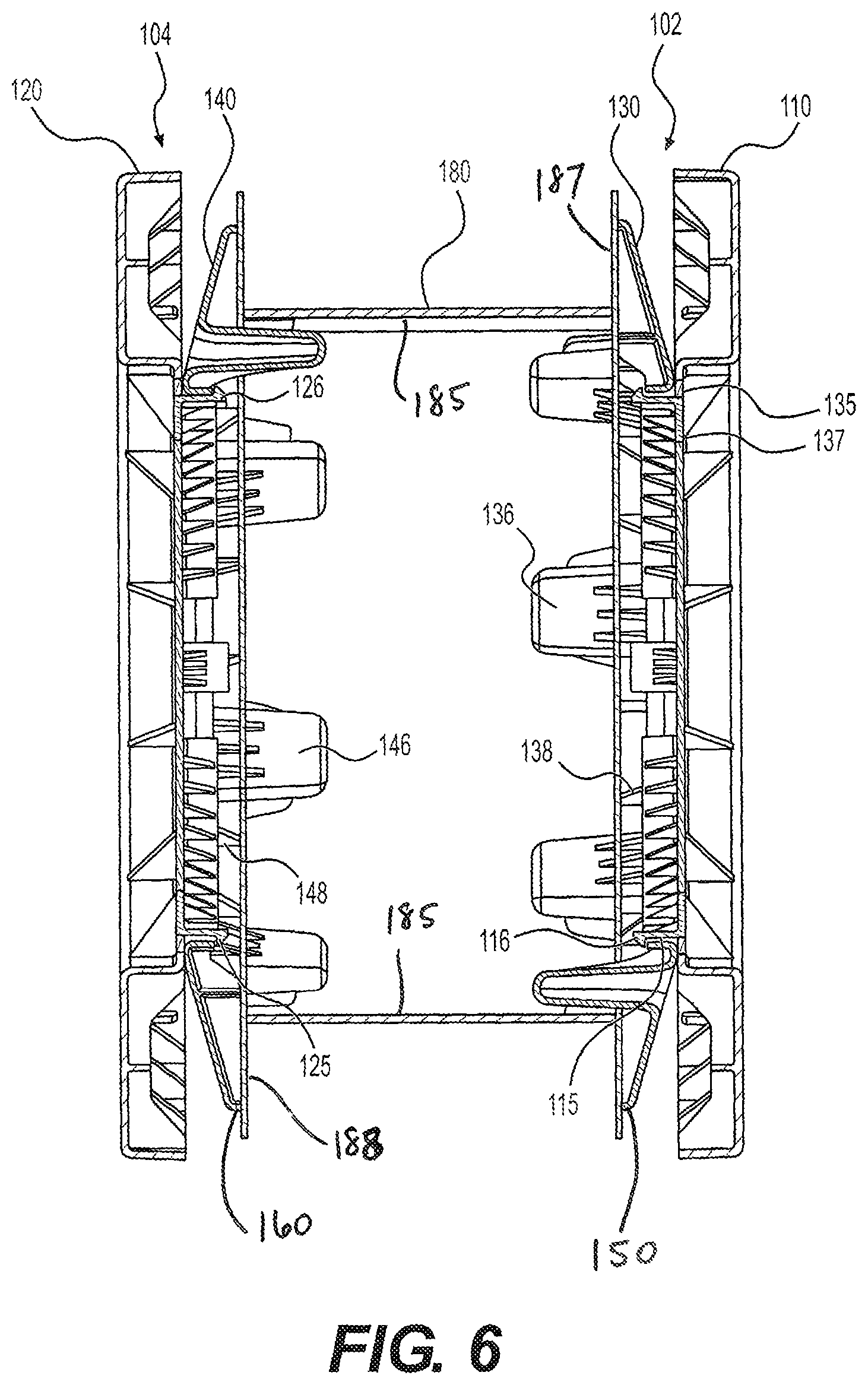 Patent US12304766 Figure 6 – Reusable reel holder and bag with reusable reel holder
