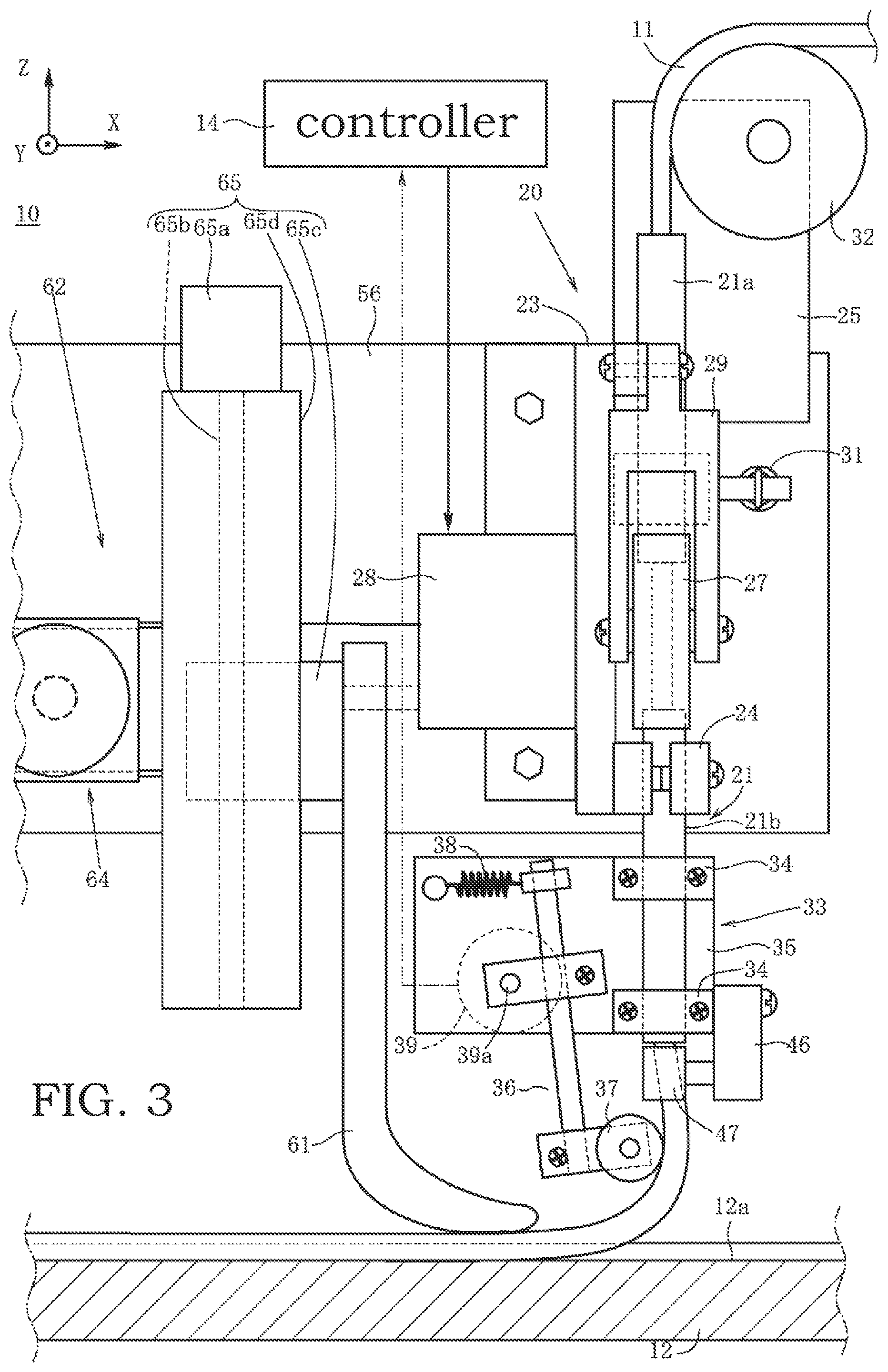 Patent US12304767 Figure 3 – Wire rod disposing device and wire rod disposition method