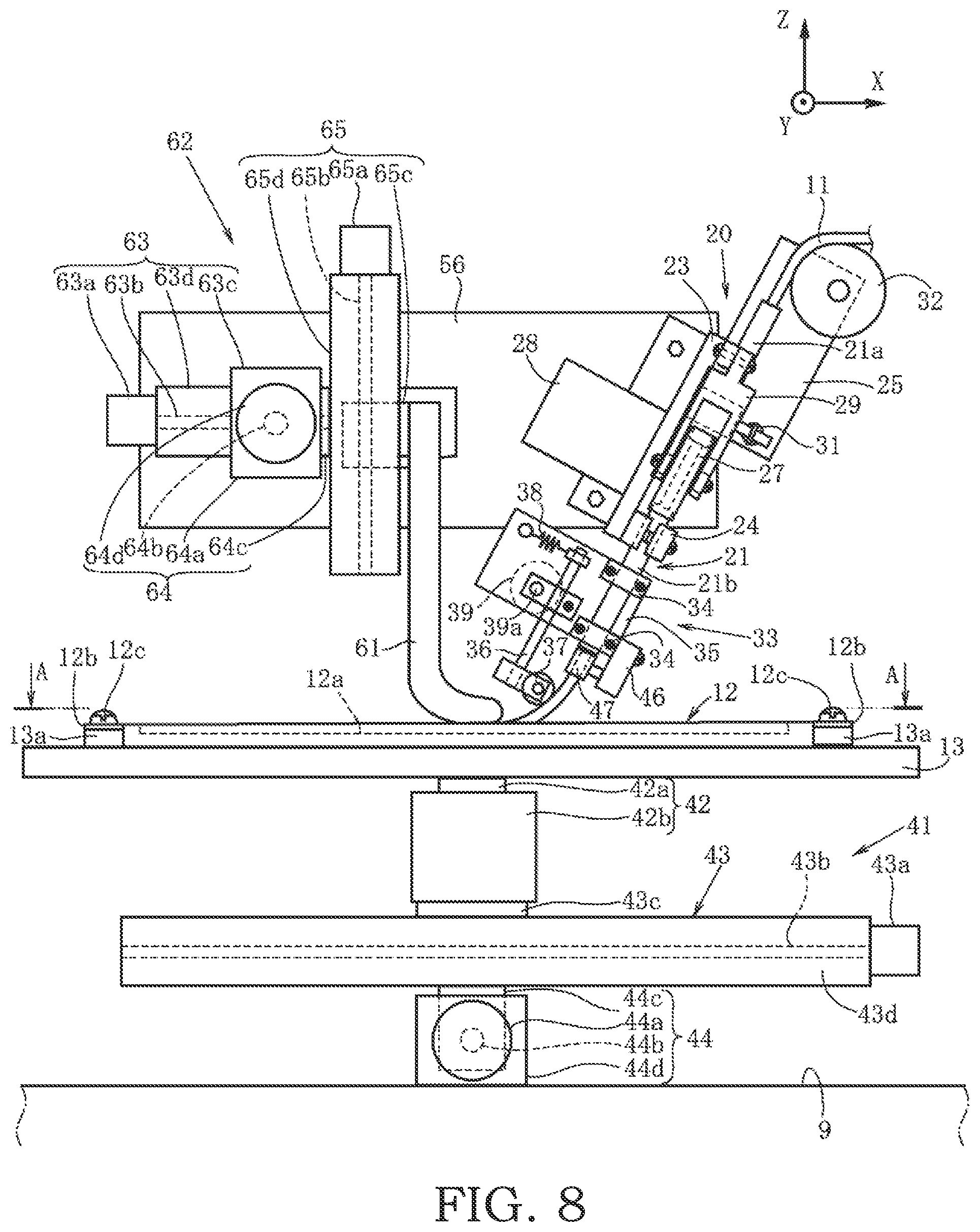 Patent US12304767 Figure 8 – Wire rod disposing device and wire rod disposition method