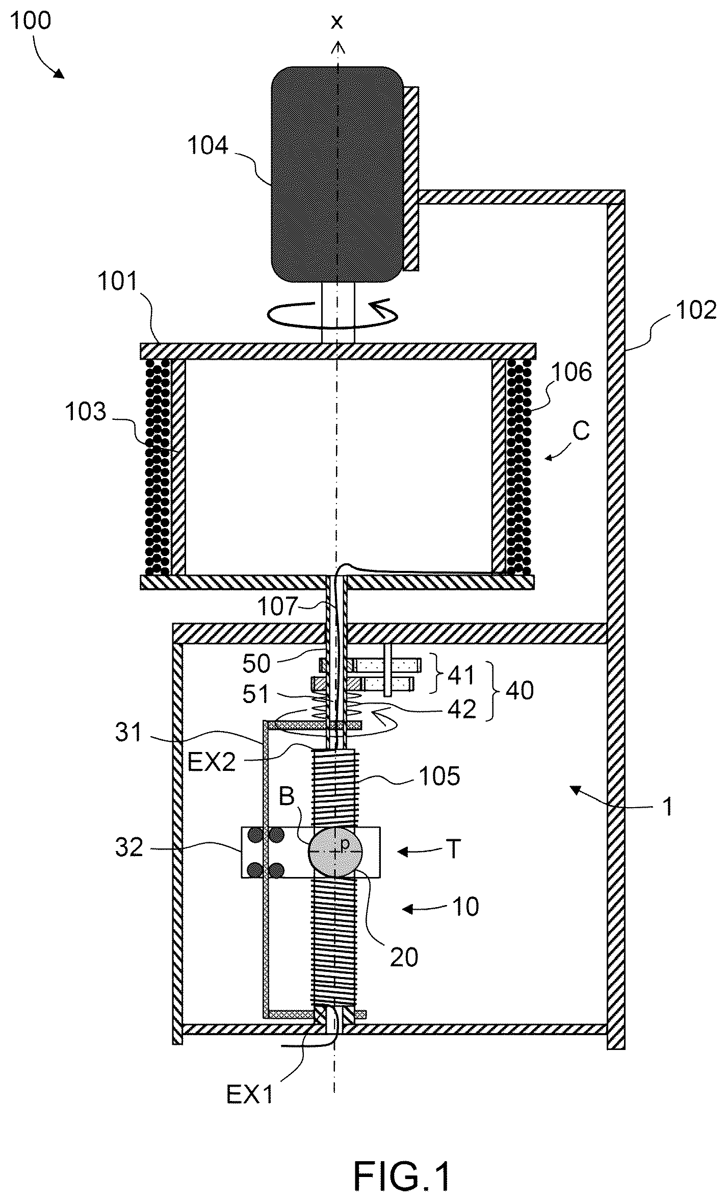 Patent US12304772 — Transfer device for maintaining an electrical or optical connection — Figure 1