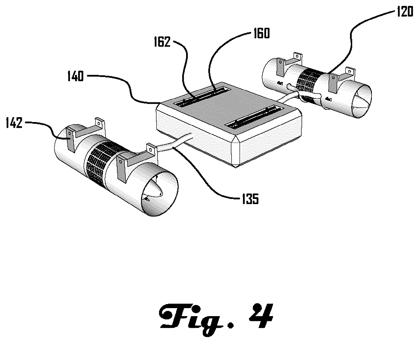 Patent US12304779 Figure 4 – On-board power and remote power for suspended load control apparatuses, systems, and methods