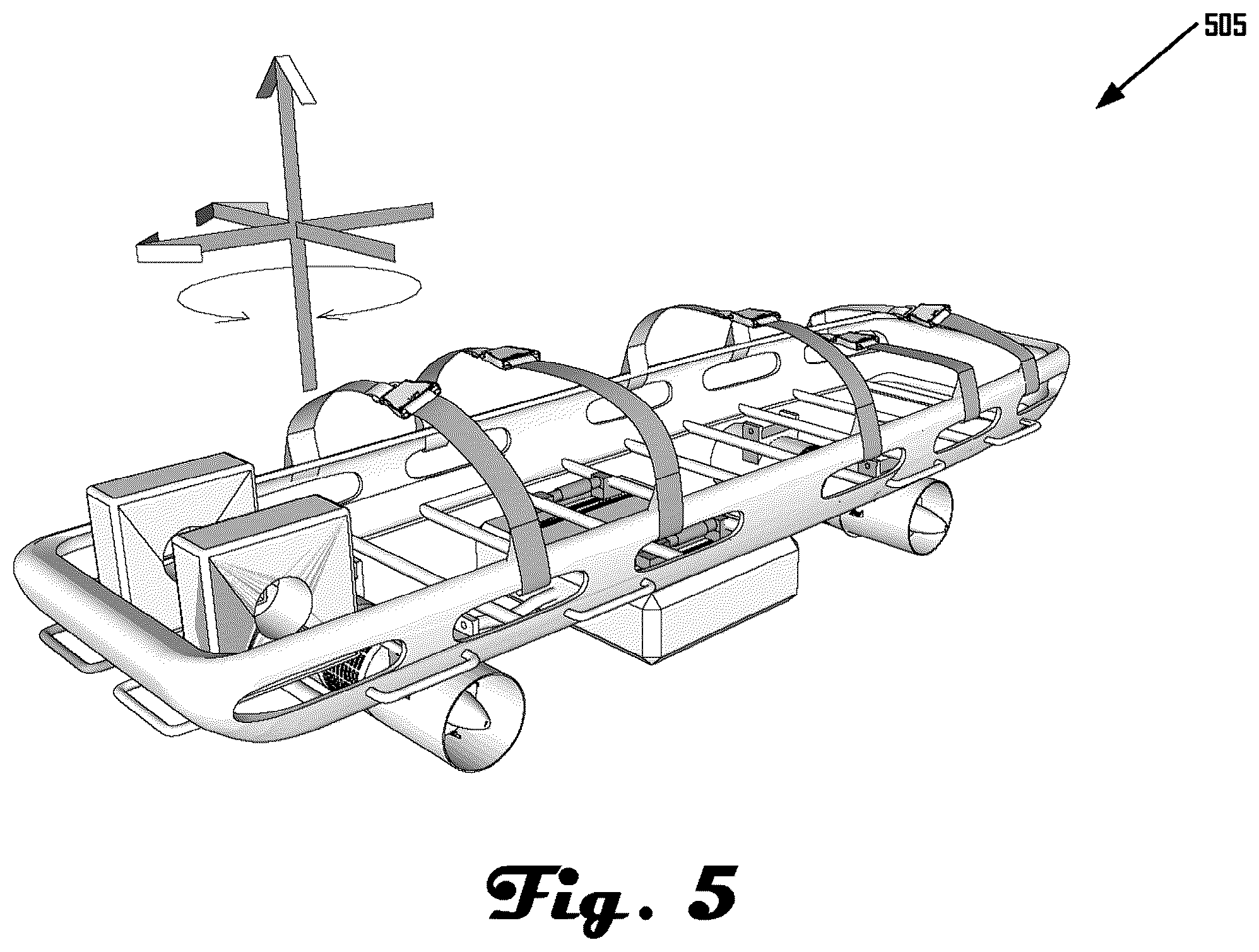 Patent US12304779 Figure 5 – On-board power and remote power for suspended load control apparatuses, systems, and methods