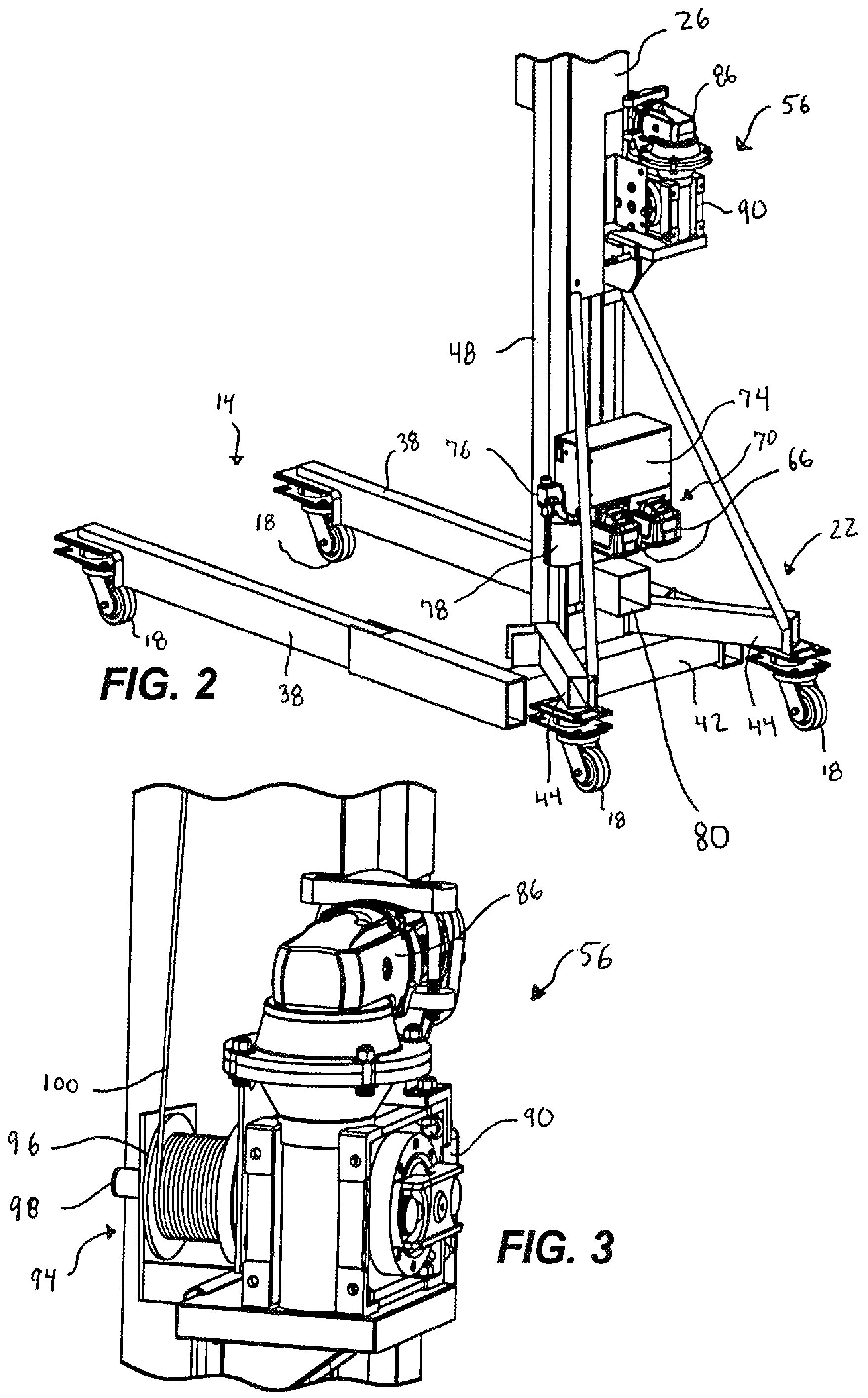Patent US12304781 Figure 2 – Lifting and transport device