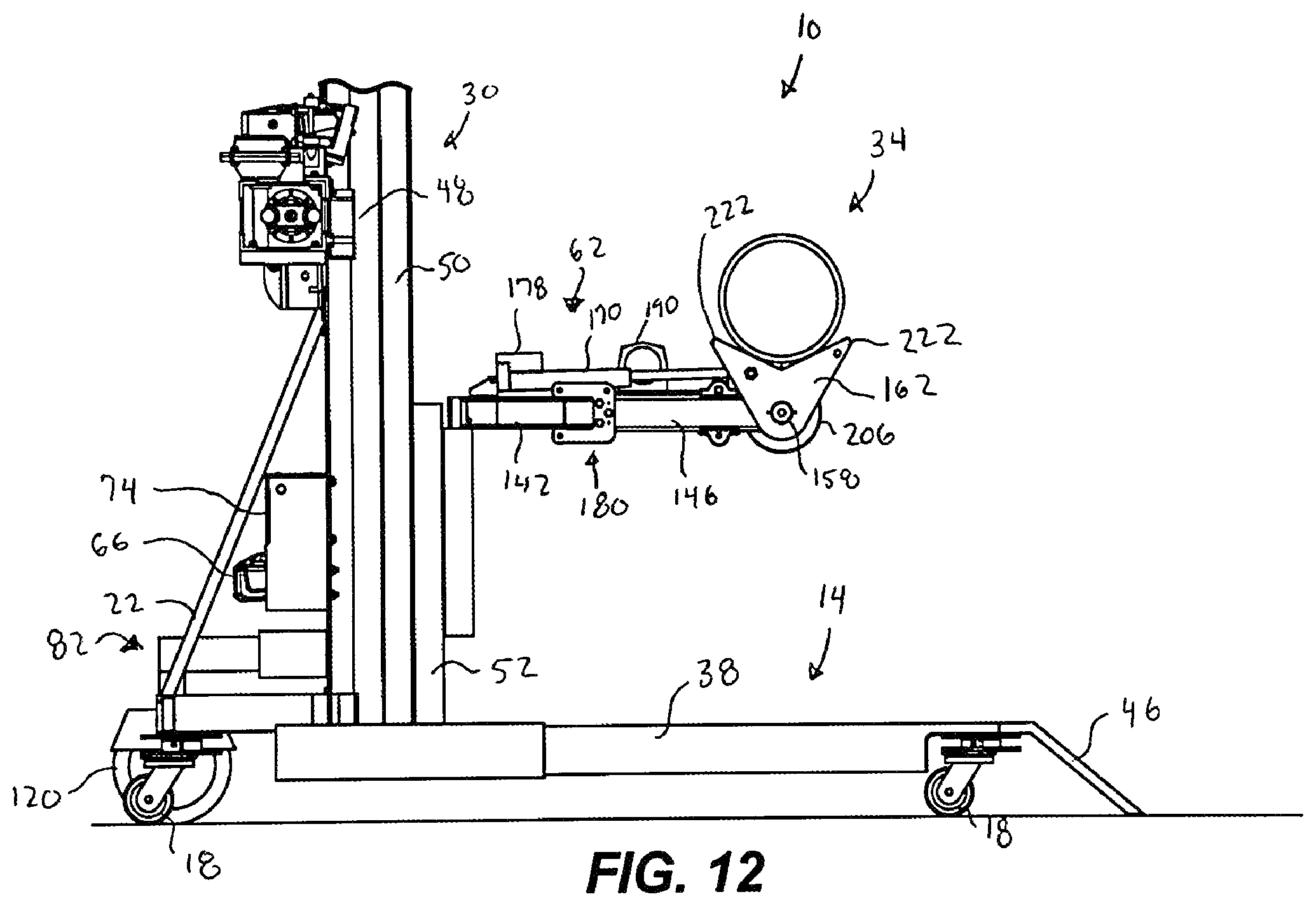 Patent US12304781 Figure 8 – Lifting and transport device