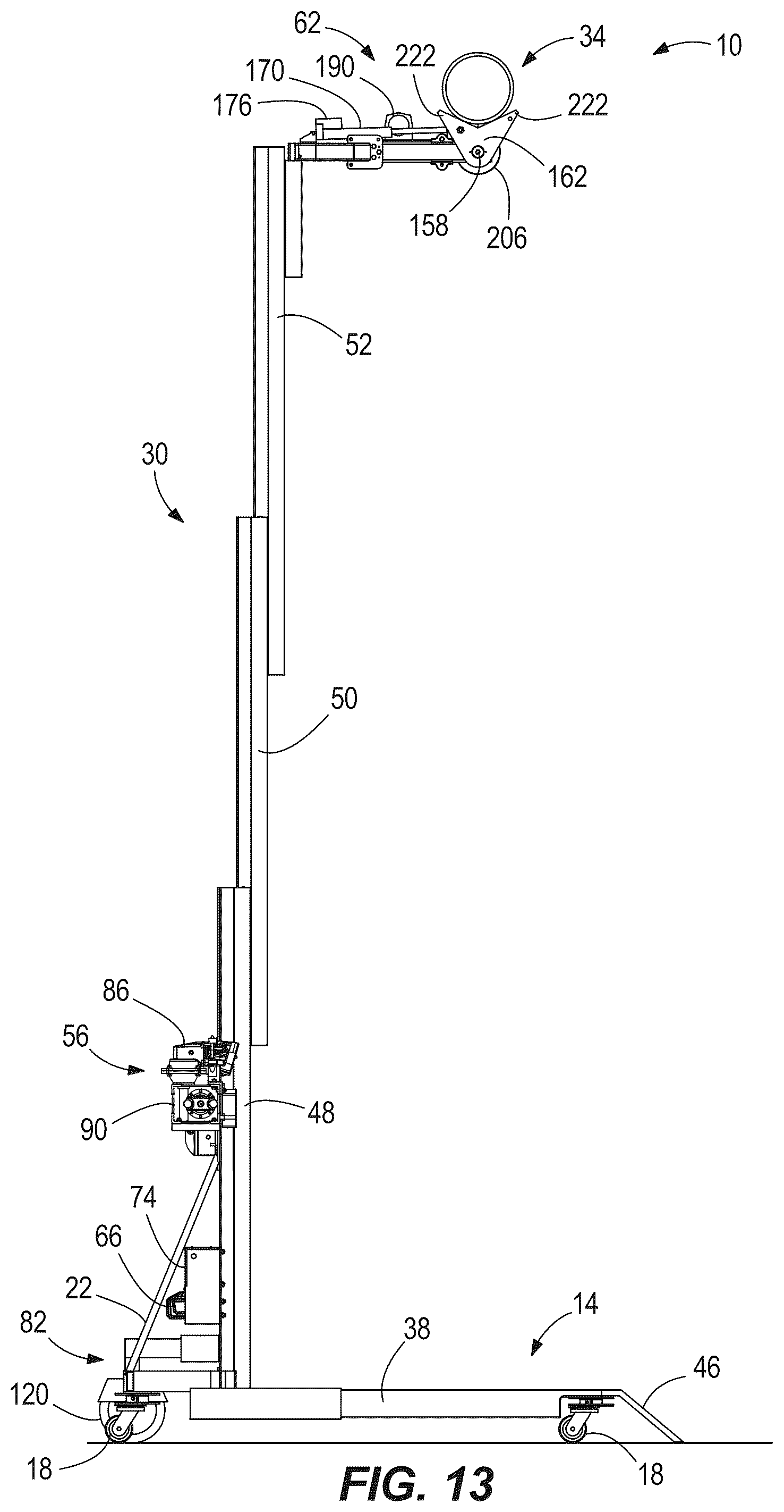 Patent US12304781 Figure 9 – Lifting and transport device