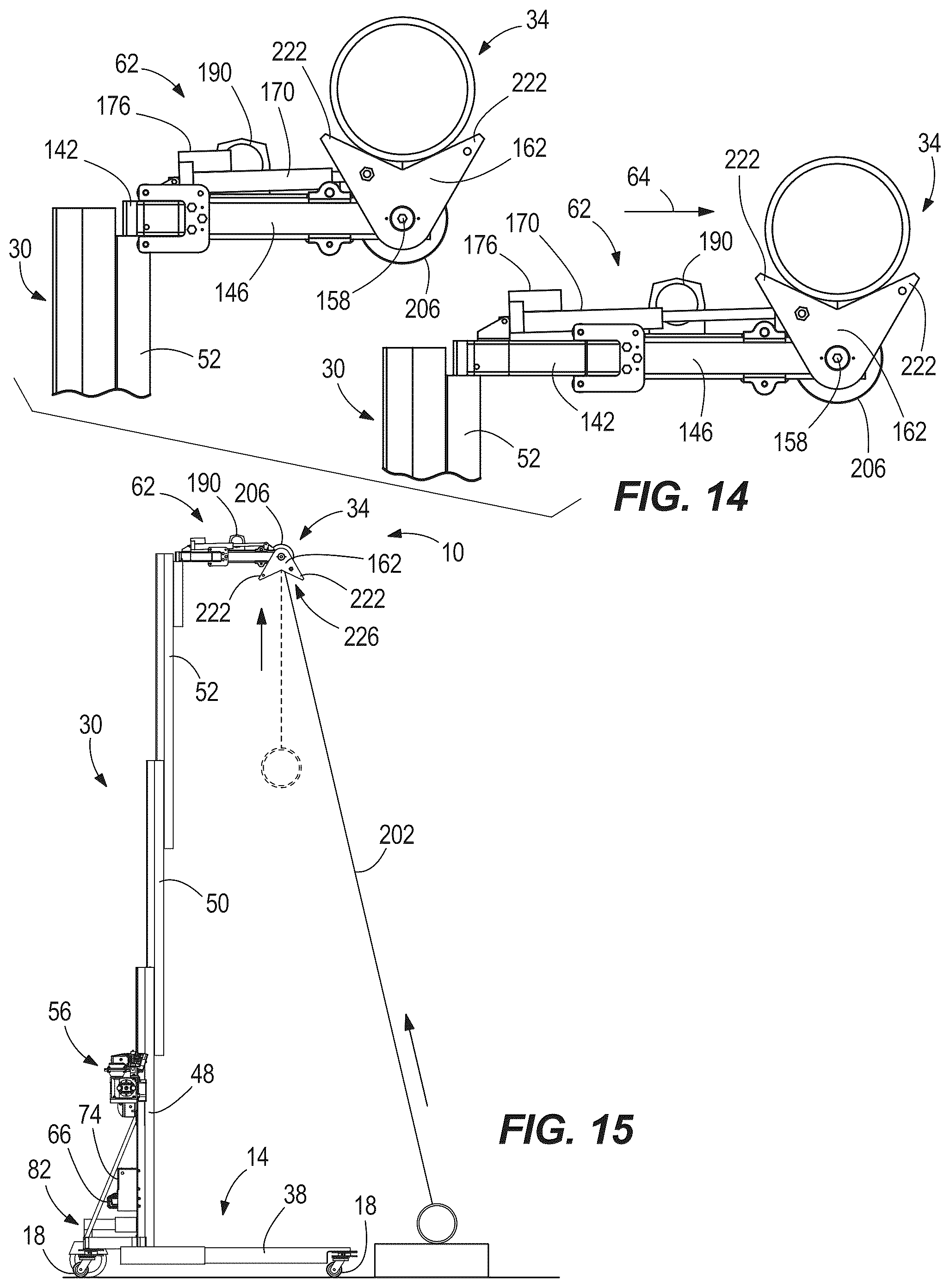 Patent US12304781 Figure 10 – Lifting and transport device