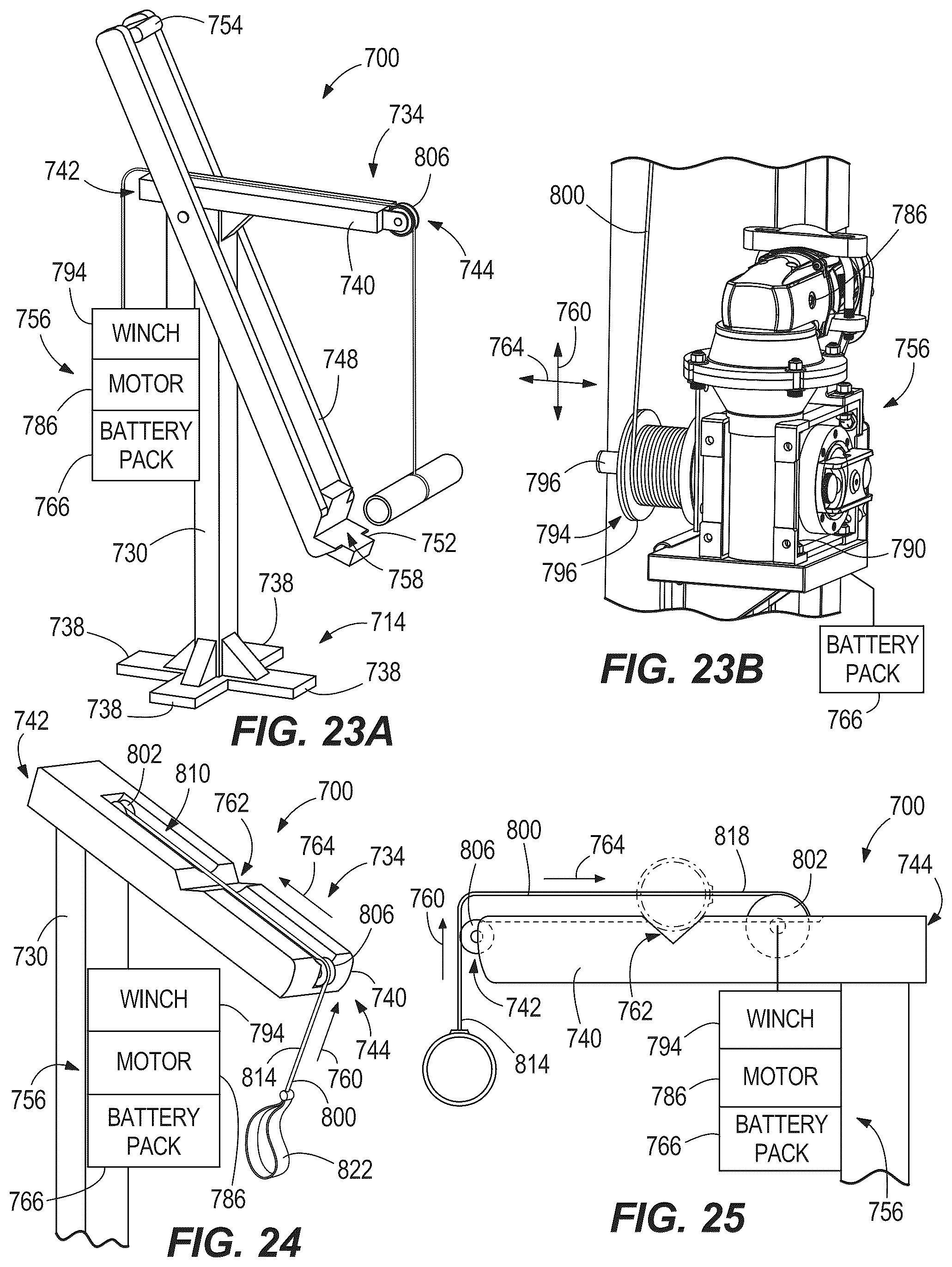 Patent US12304781 Figure 15 – Lifting and transport device