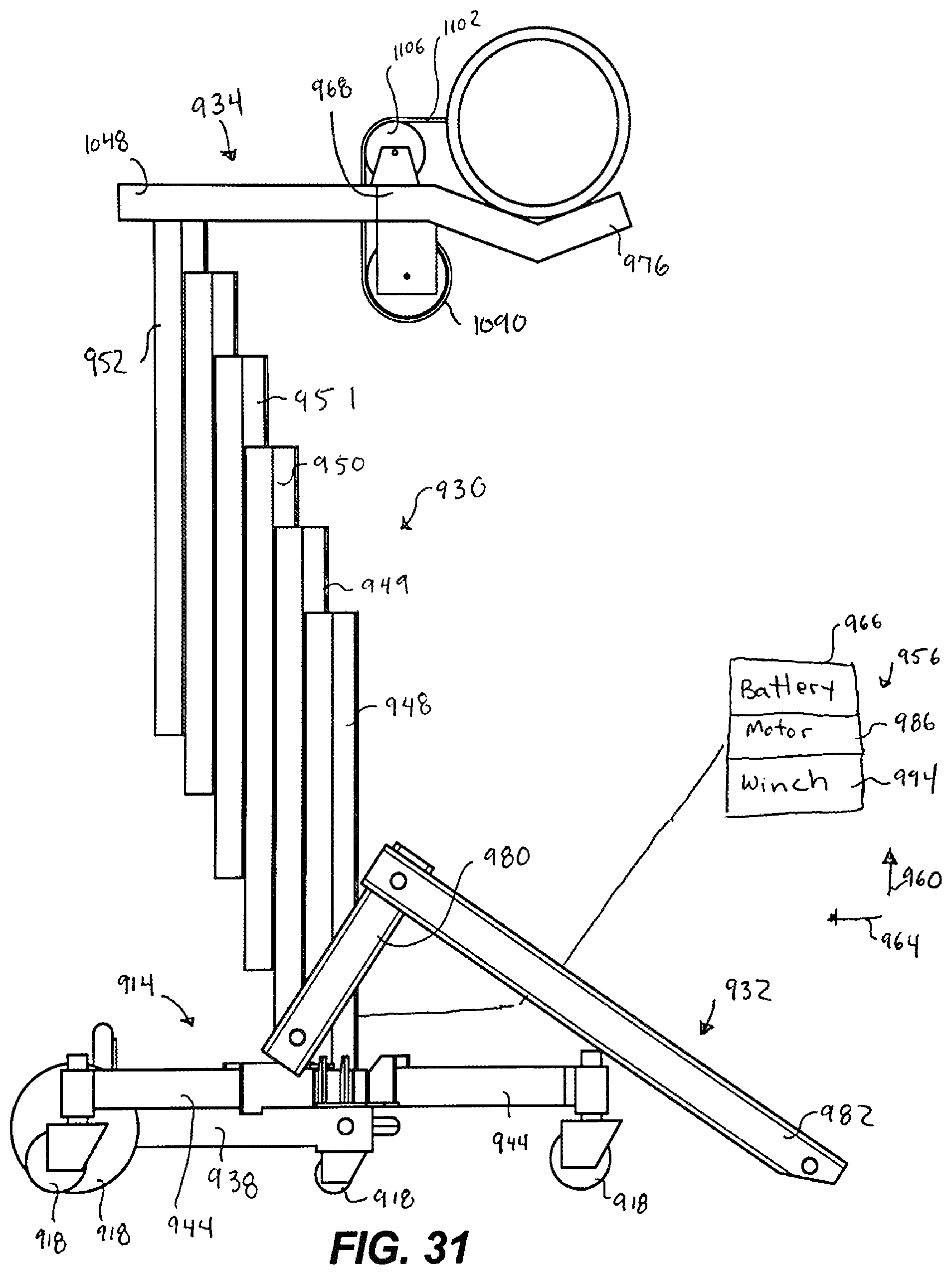 Patent US12304781 Figure 20 – Lifting and transport device
