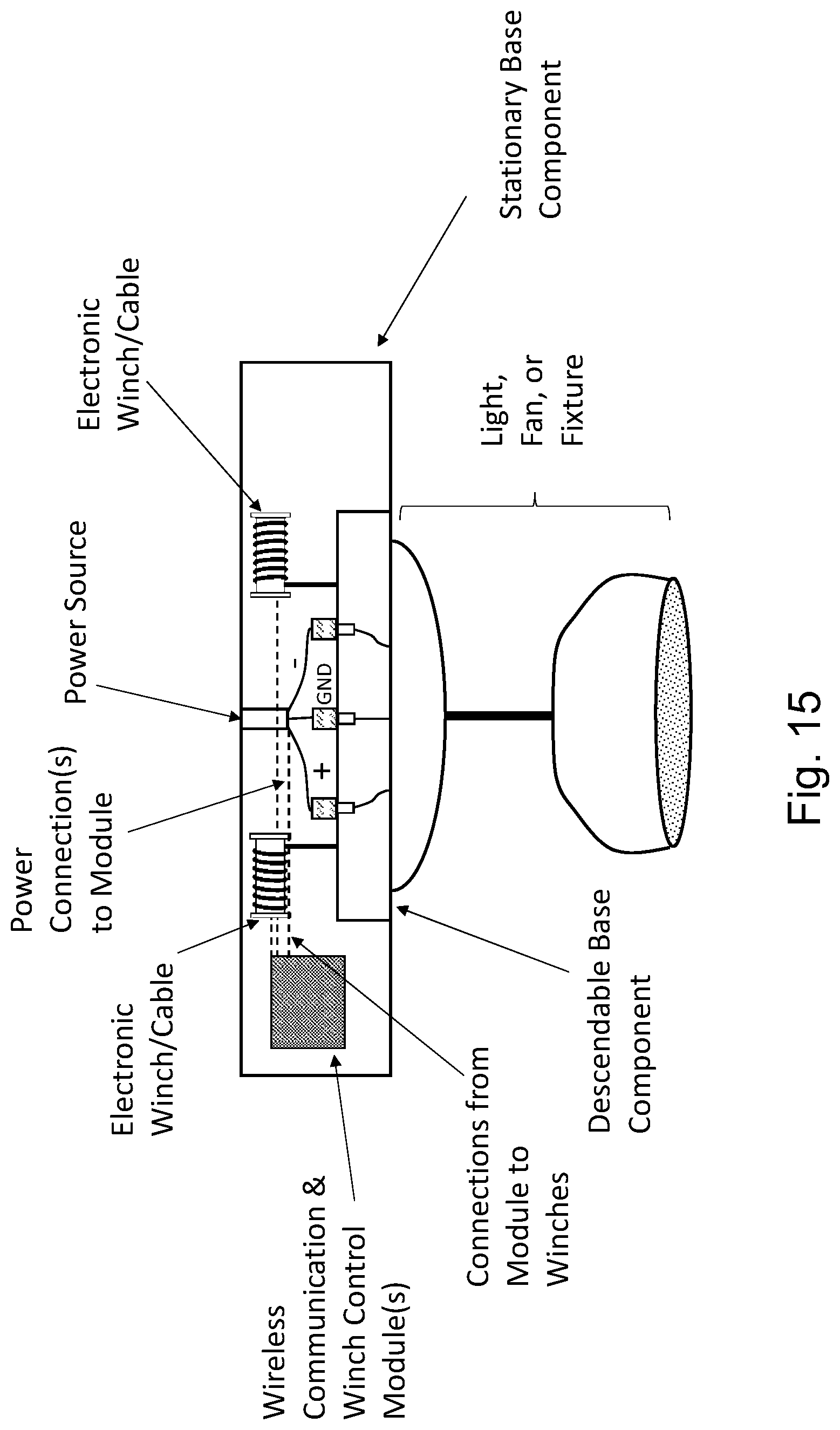 Patent US12304784 Figure 16 – Ceiling fixture accessibility device