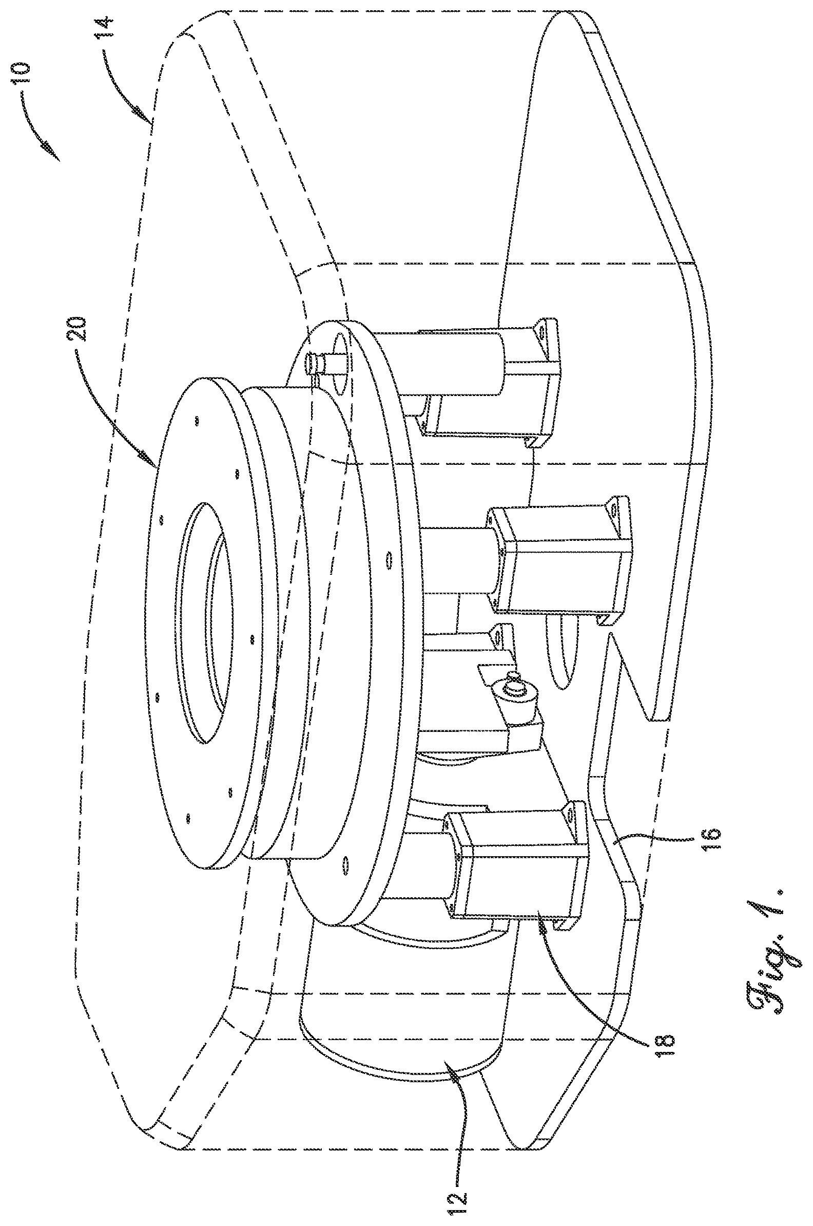 Patent US12304785 Figure 1 – Support roller bearing regreasing arrangement for high load crank assembly