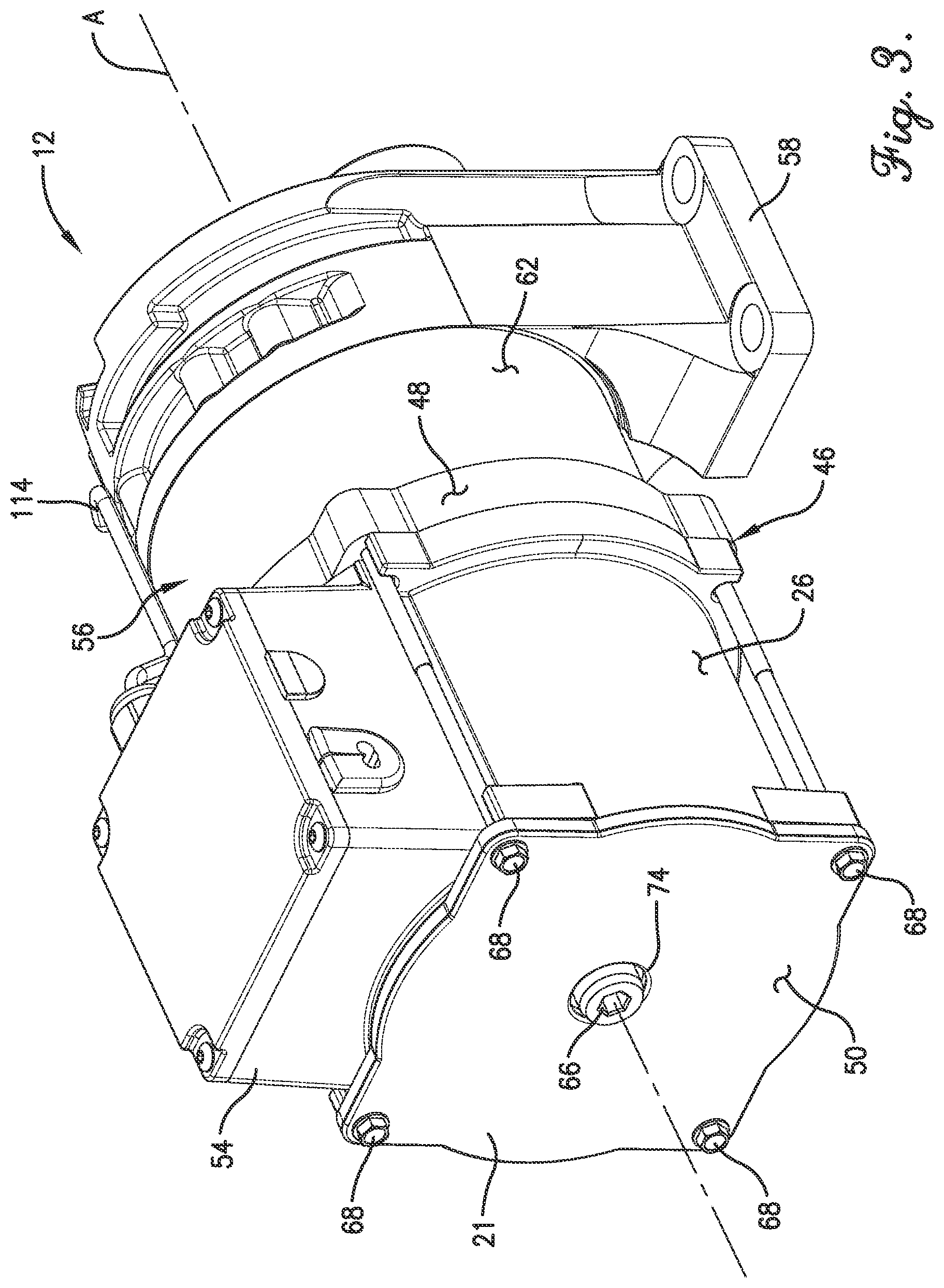 Patent US12304785 Figure 3 – Support roller bearing regreasing arrangement for high load crank assembly