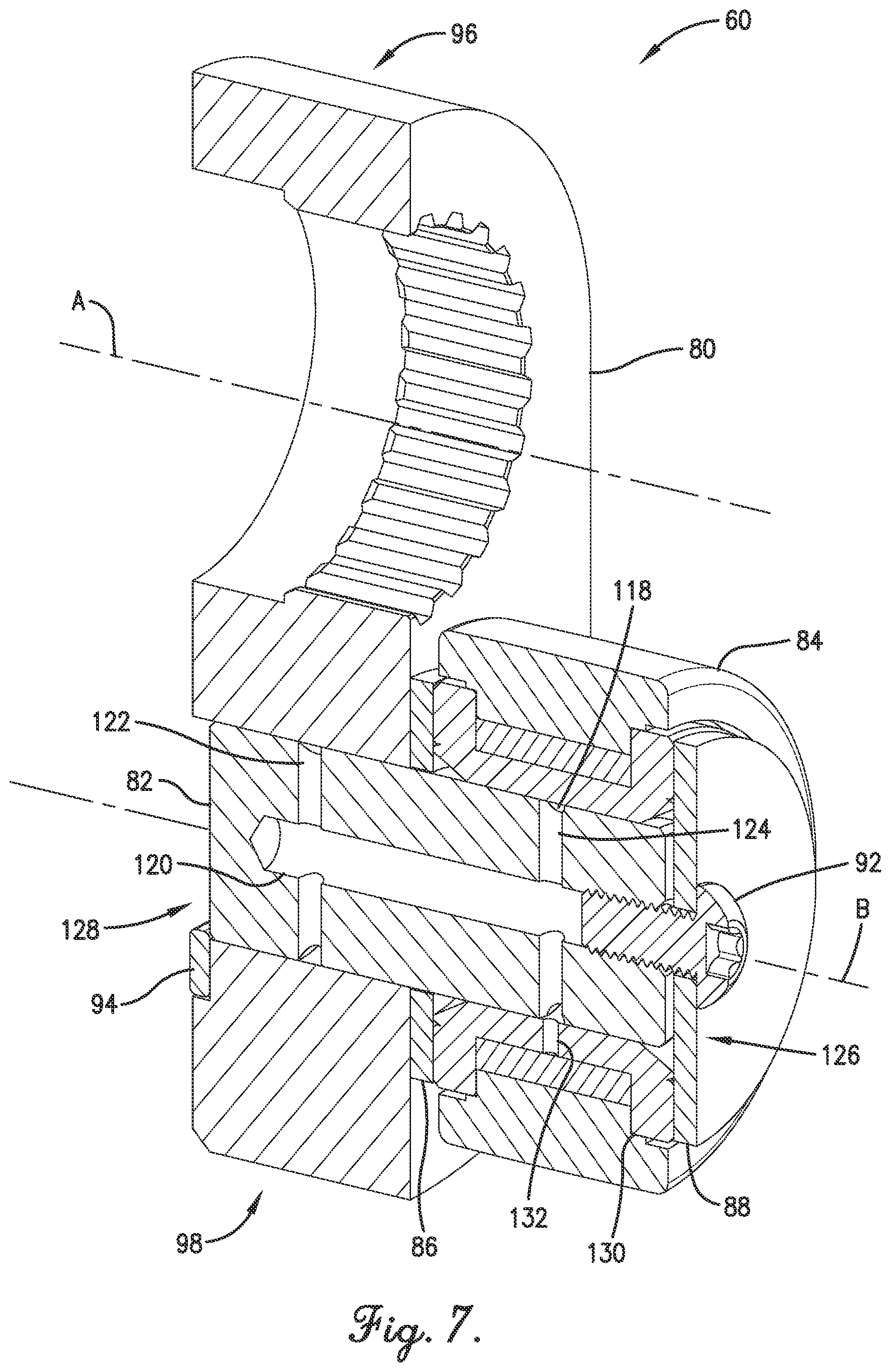 Patent US12304785 Figure 7 – Support roller bearing regreasing arrangement for high load crank assembly