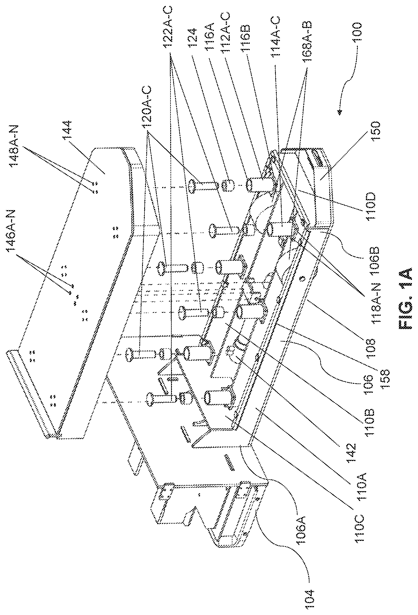Patent US12304787 Figure 1 – Chassis with an integrated fork assembly for autonomous mobile robots and autonomous guided vehicles