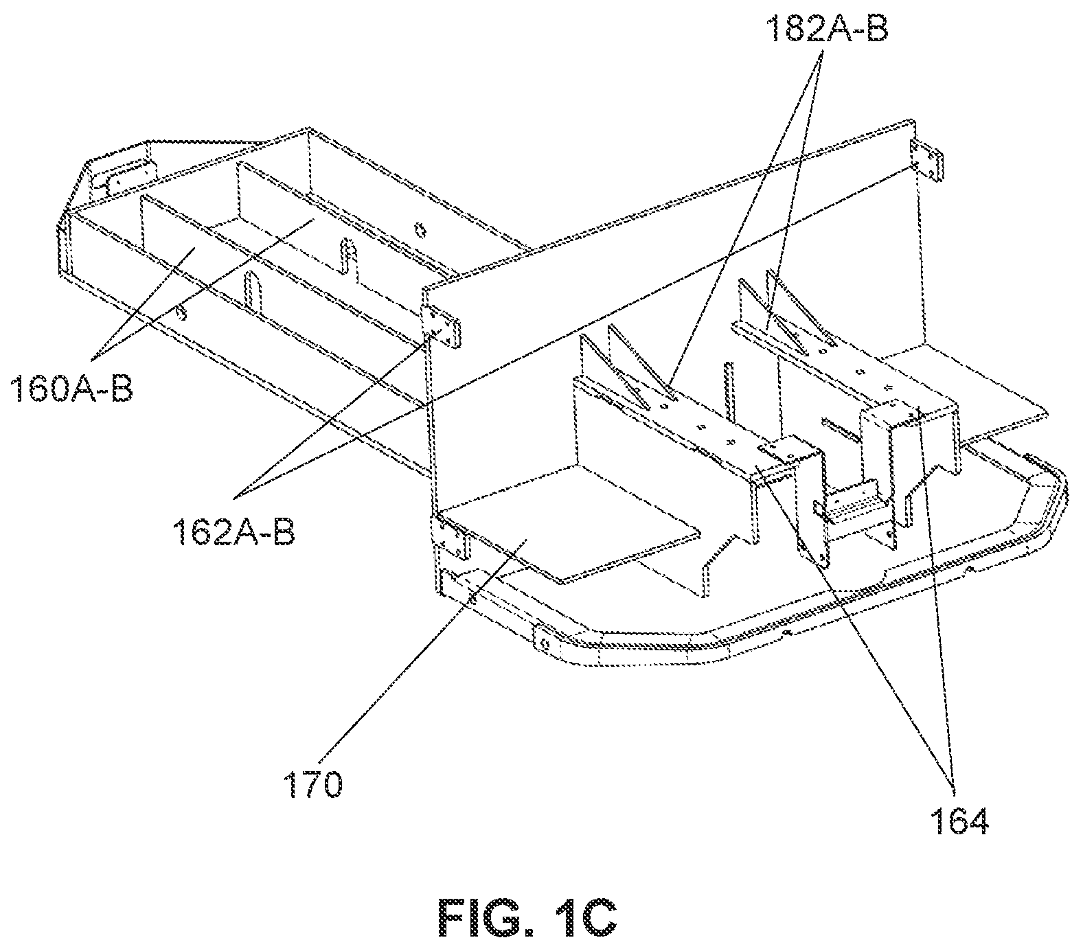 Patent US12304787 Figure 3 – Chassis with an integrated fork assembly for autonomous mobile robots and autonomous guided vehicles