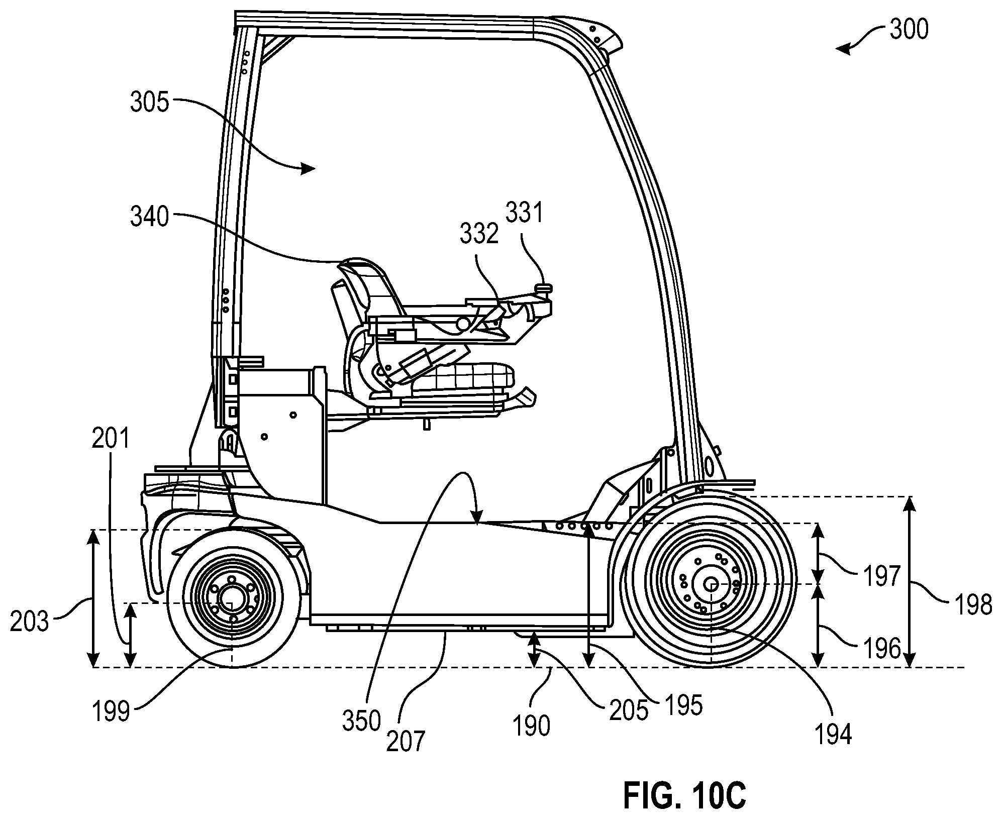 Patent US12304789 Figure 13 – Lift truck having advantageous design elements