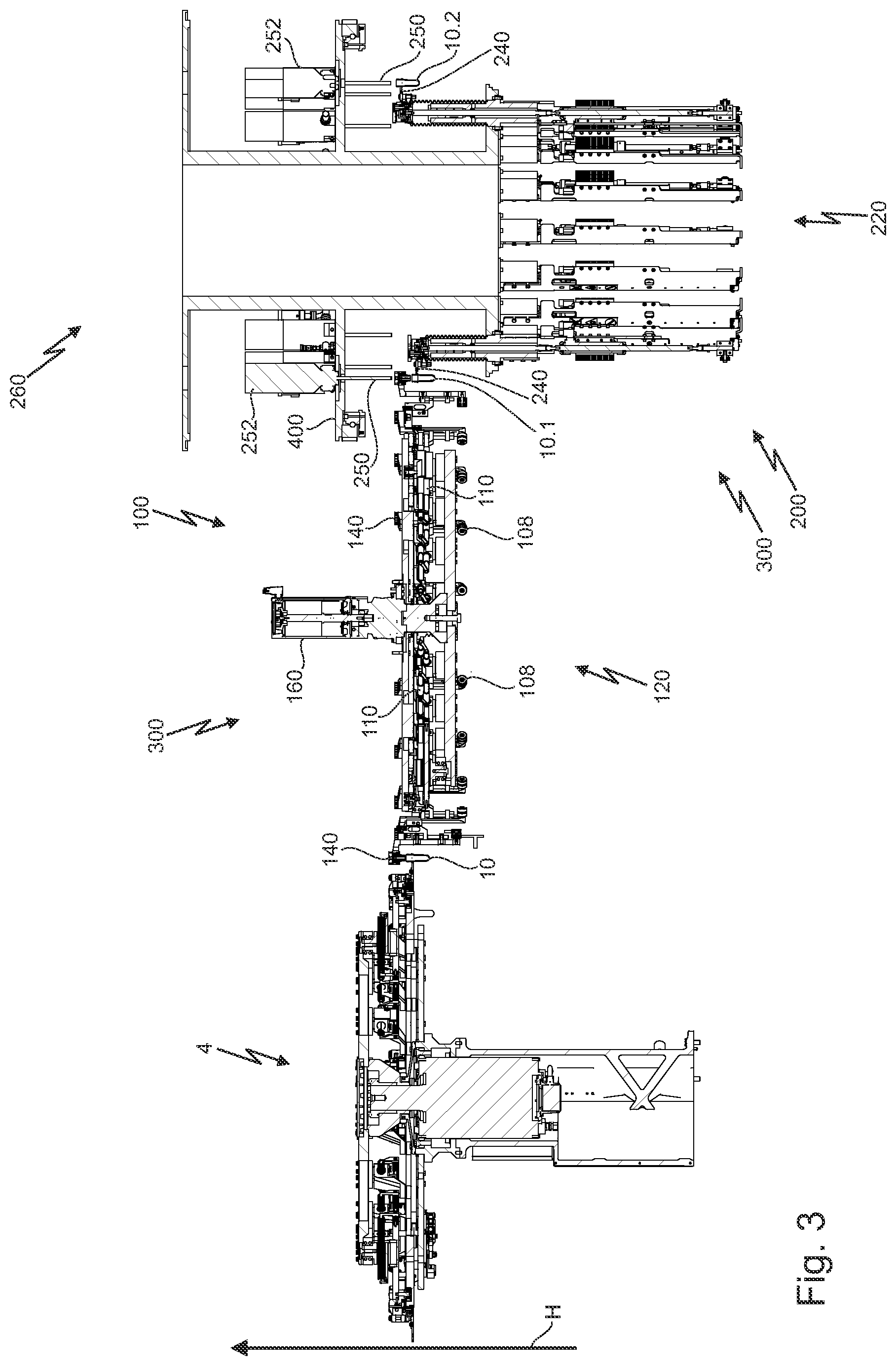 Patent US12304794 Figure 3 – Apparatus and method for treating and in particular sterilising containers