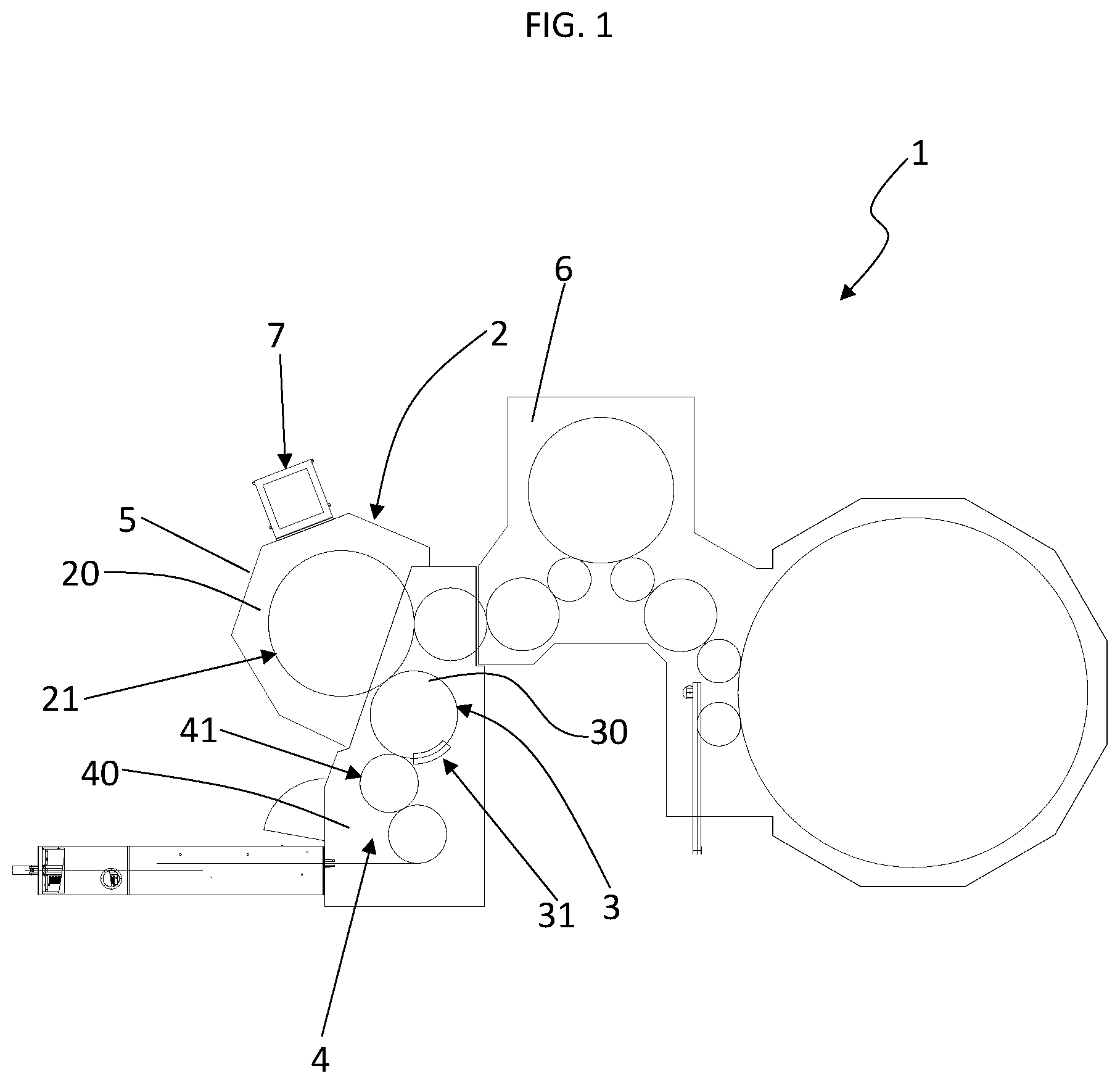 Patent US12304795 Figure 1 – Aseptic apparatus for filling and closing aluminium receptacles