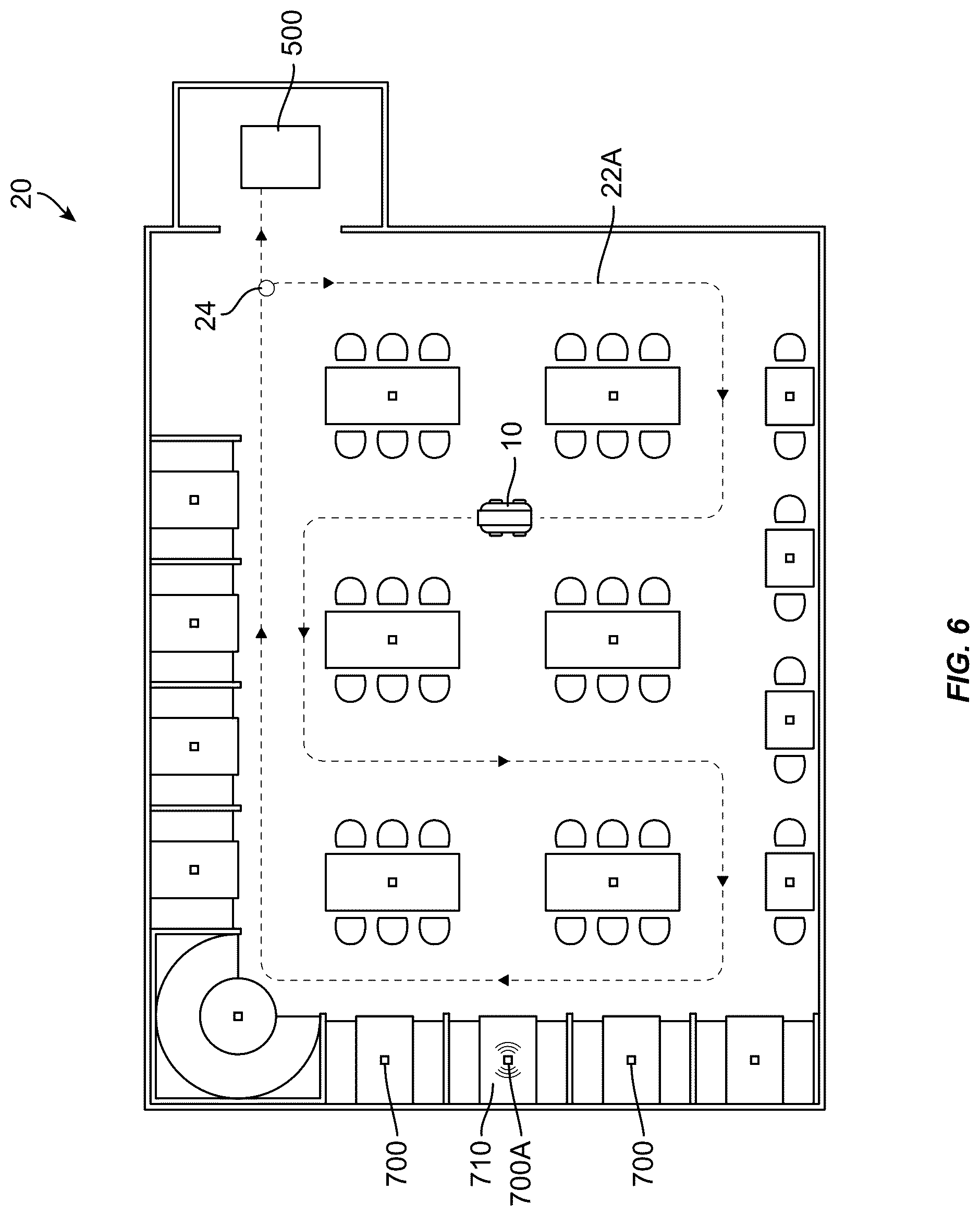 Patent US12304797 Figure 6 – Mobile product dispenser