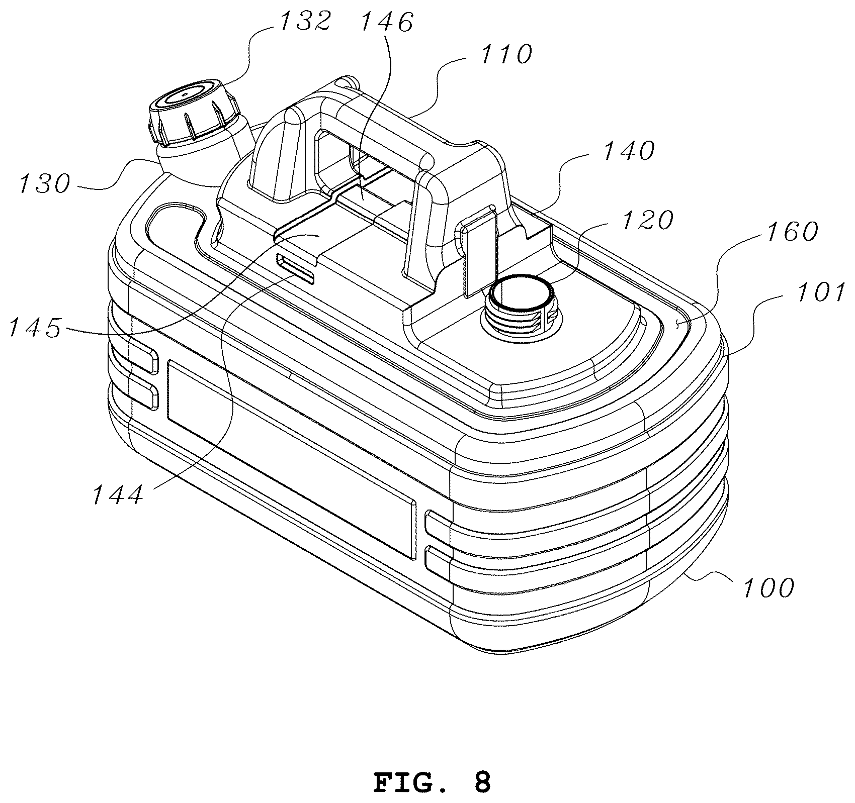Patent US12304803 Figure 8 – Portable fuel tank