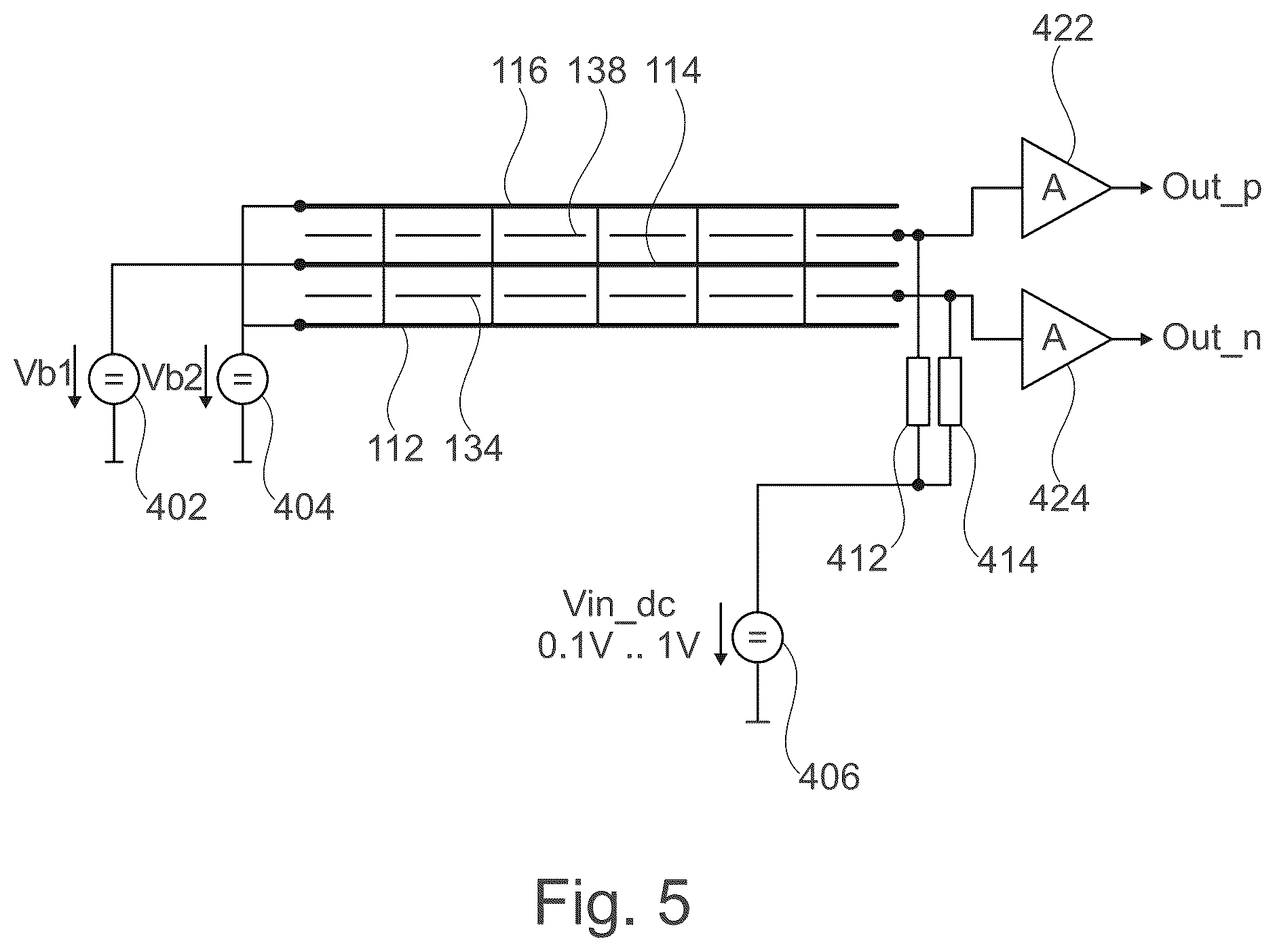Patent US12304808 Figure 5 – Signal processing circuit for triple-membrane MEMS device