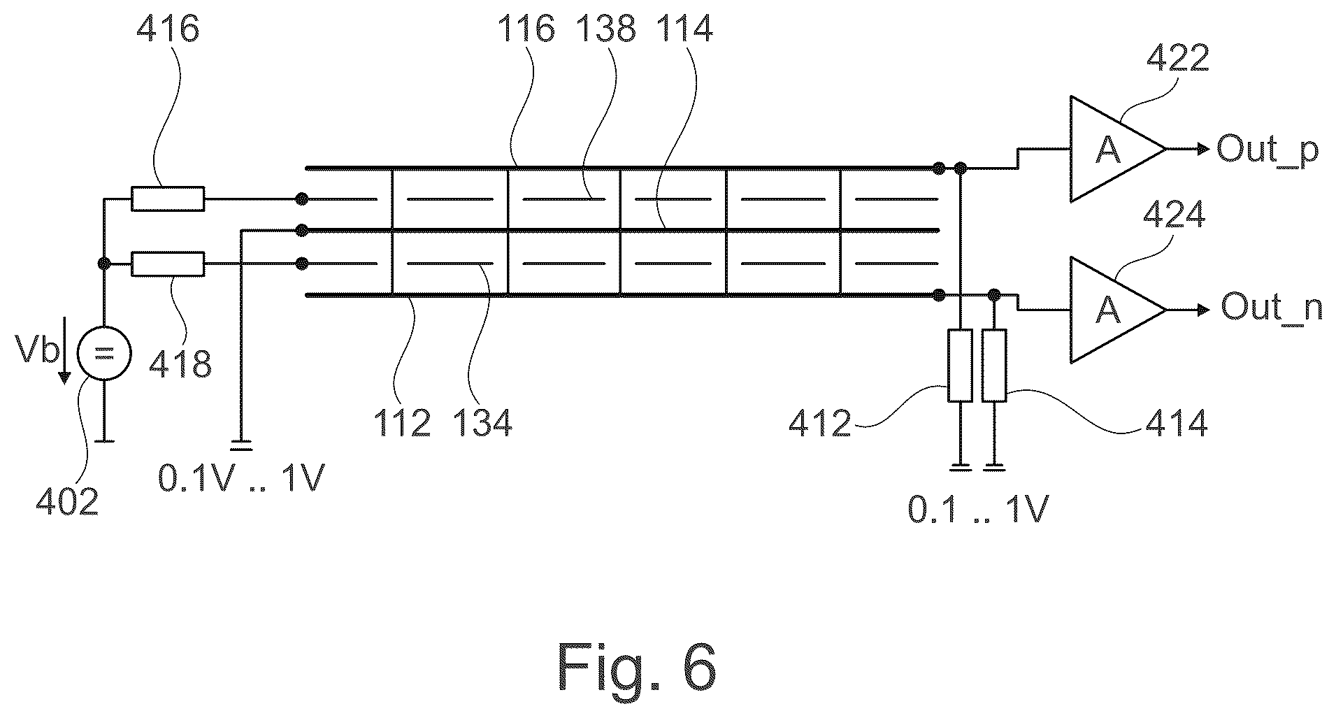 Patent US12304808 Figure 6 – Signal processing circuit for triple-membrane MEMS device