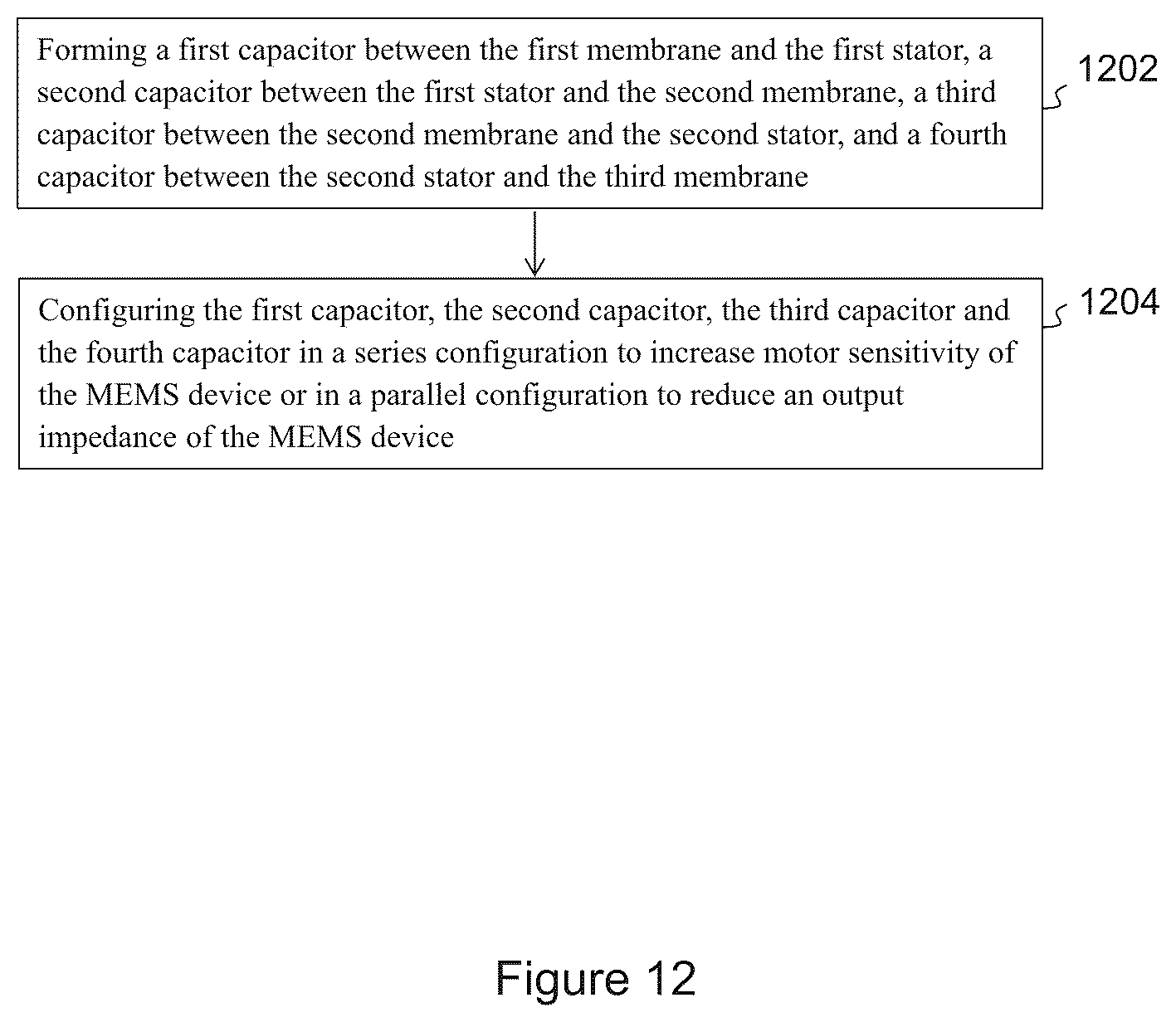Patent US12304808 Figure 12 – Signal processing circuit for triple-membrane MEMS device