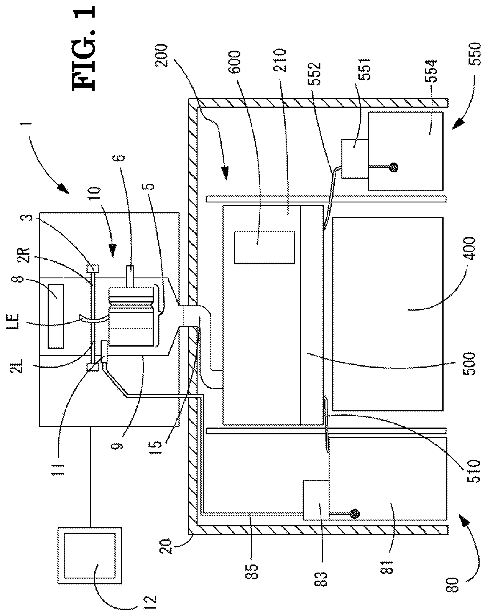 Patent US12304836 Figure 1 – Grinding water treatment device for eyeglasses lens processing