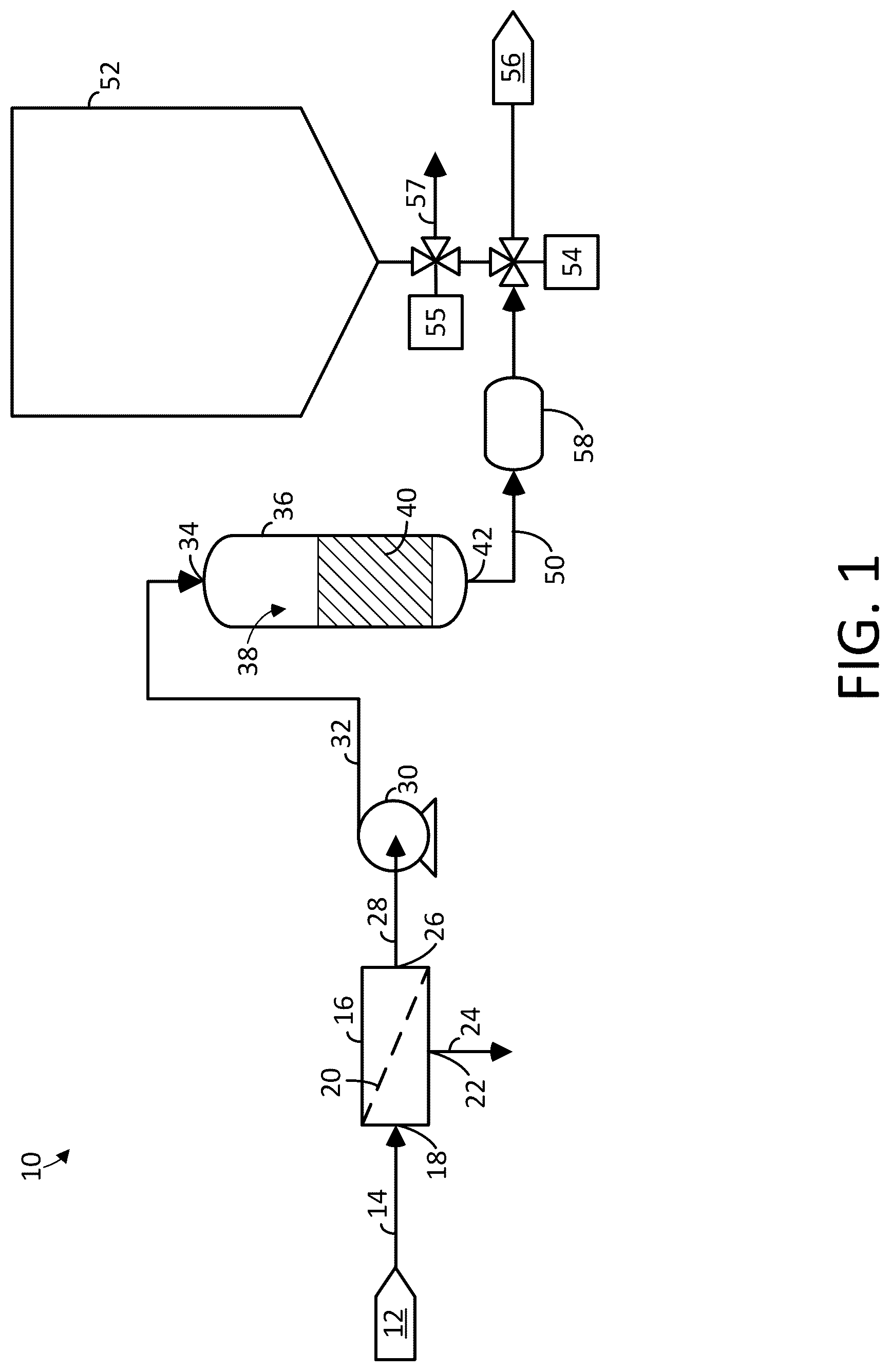 Patent US12304839 — System and method for remineralizing a fluid — Figure 1