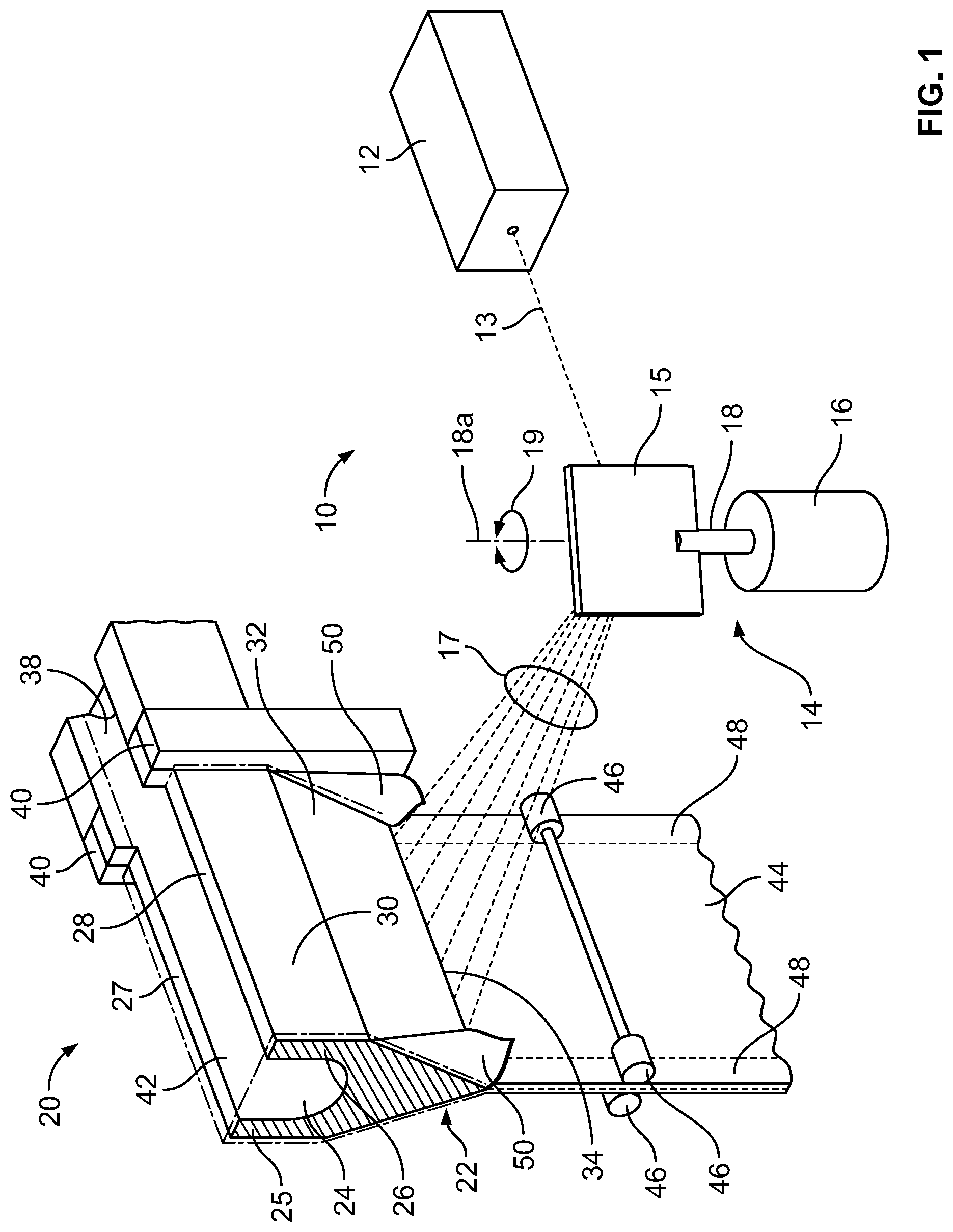 Patent US12304851 — Energy delivery optimization for laser thickness control of fusion glass system and methods — Figure 1