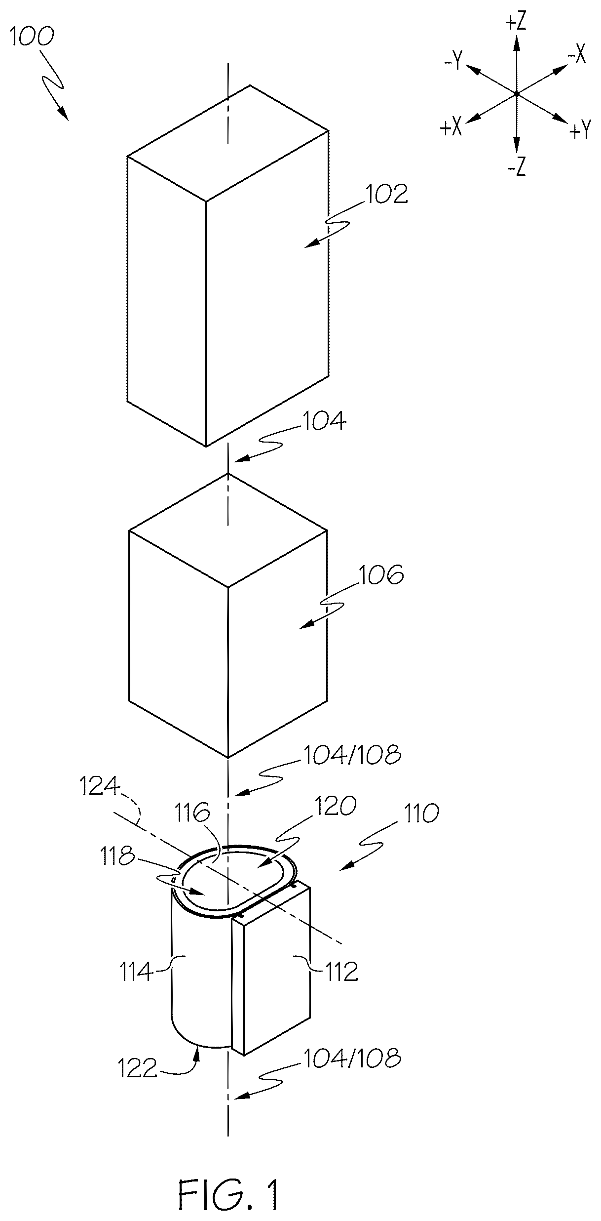 Patent US12304853 Figure 1 – Reflector for curing optical fibers and methods of using the same
