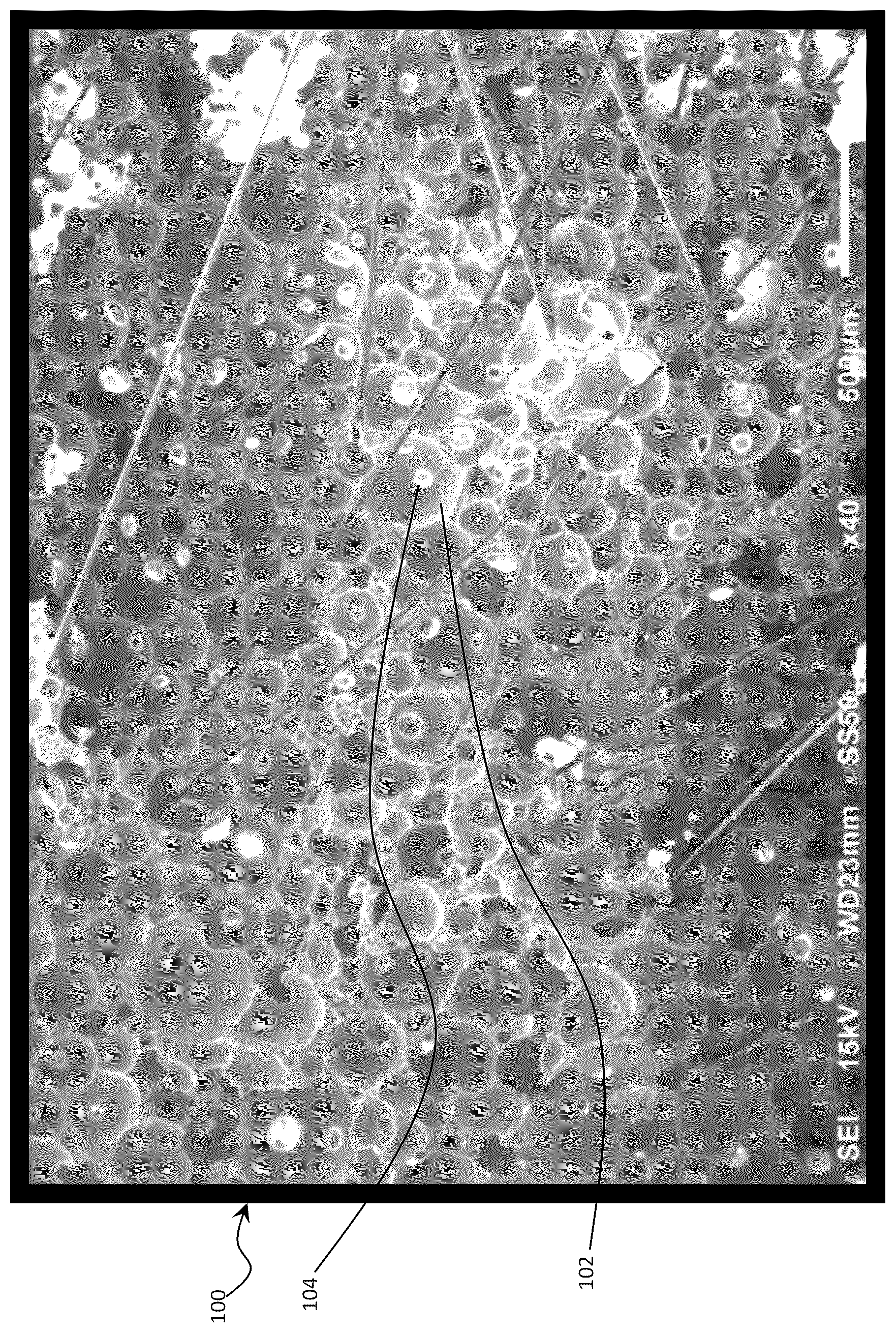Patent US12304871 Figure 1 – Open-celled gypsum core, gypsum acoustic panel, and method for making same