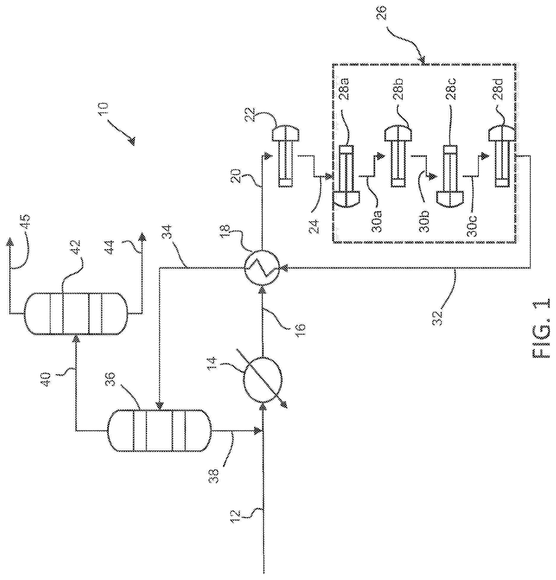 Patent US12304880 Figure 1 – Method for dehydrochlorination of HCFC-244BB to manufacture HFO-1234YF