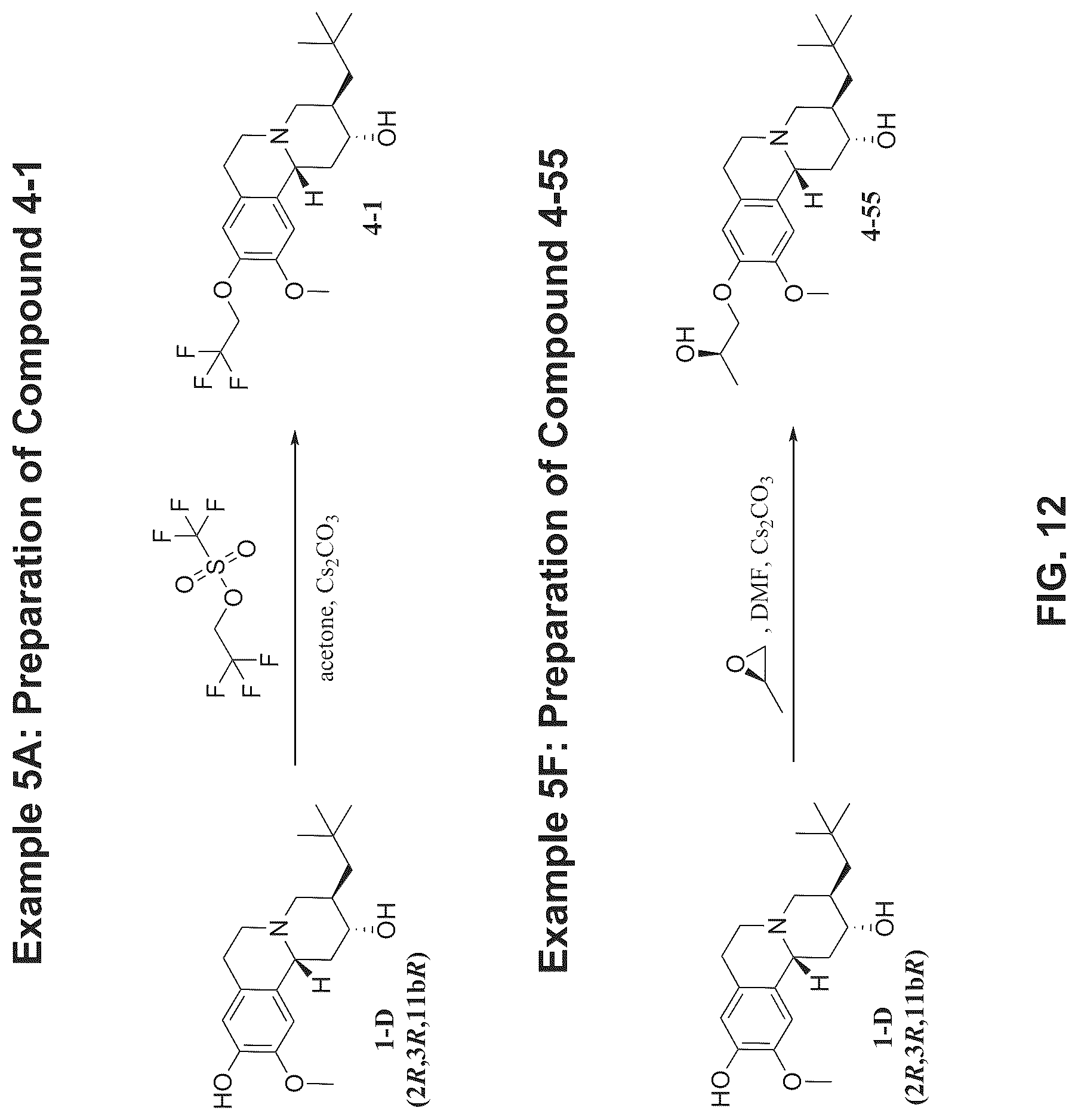 Patent US12304911 Figure 13 – Substituted pyrido[2,1-a]isoquinolines as VMAT2 inhibitors