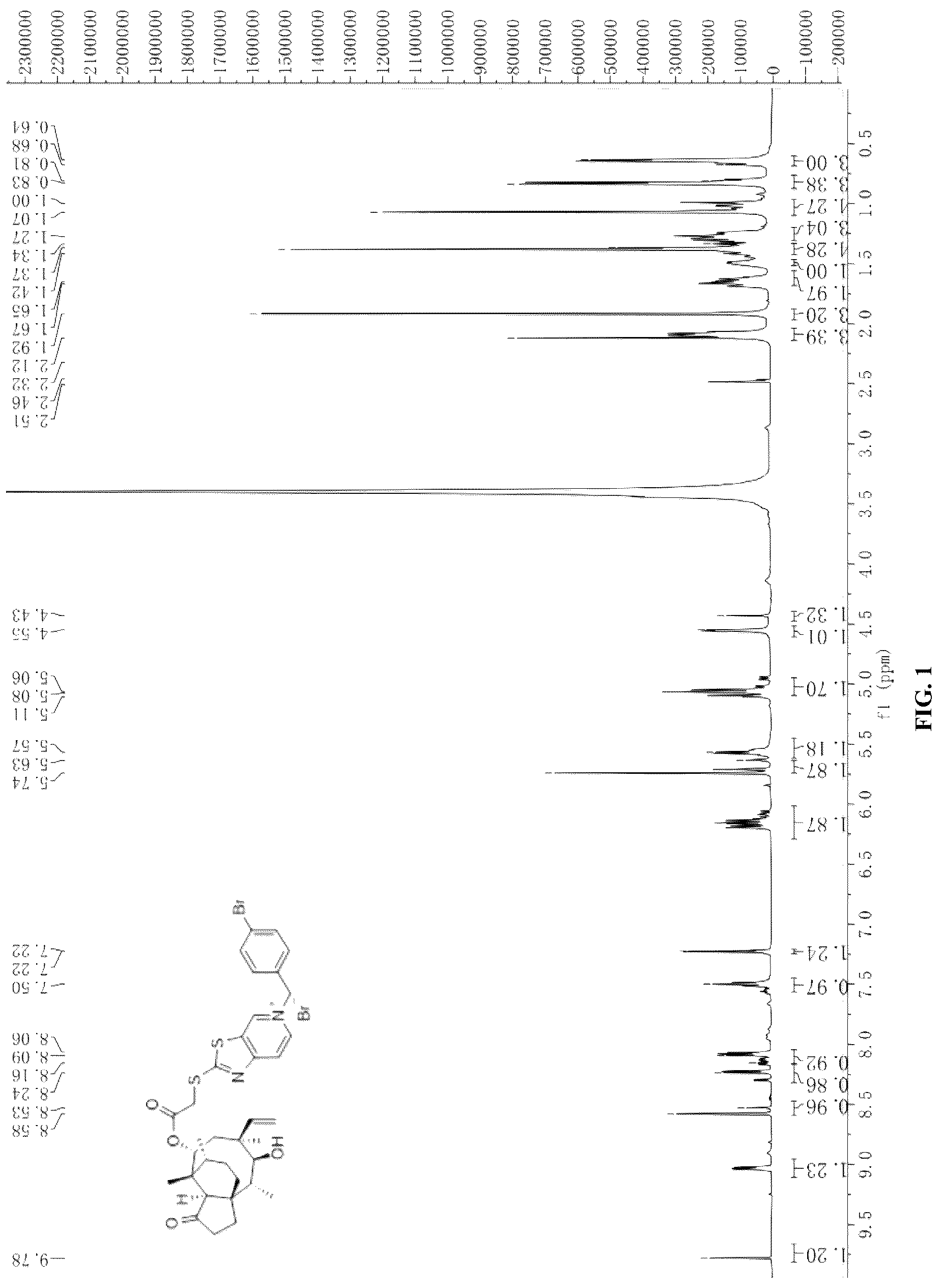 Patent US12304917 Figure 1 – Pleuromutilin derivative containing a thiazolo[5,4-c]pyridine side chain, and a preparation method and application thereof