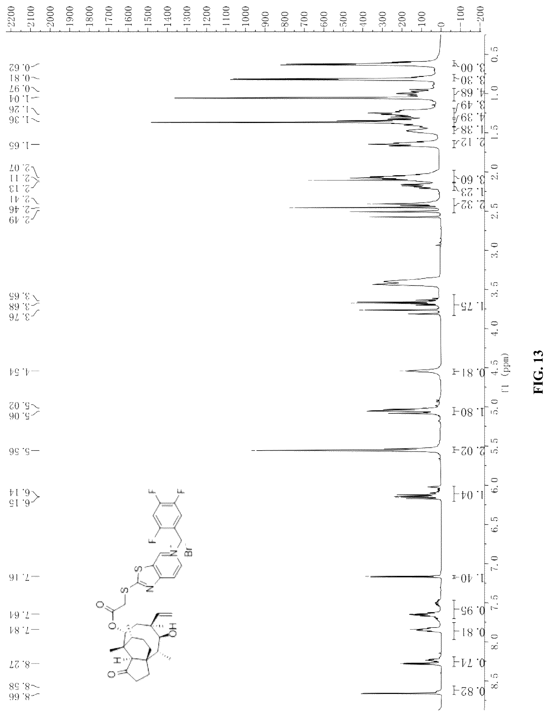 Patent US12304917 Figure 13 – Pleuromutilin derivative containing a thiazolo[5,4-c]pyridine side chain, and a preparation method and application thereof