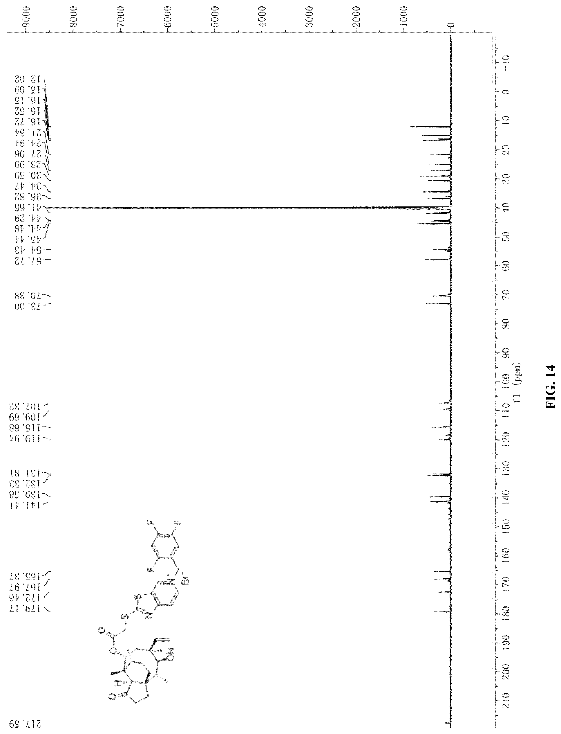 Patent US12304917 Figure 14 – Pleuromutilin derivative containing a thiazolo[5,4-c]pyridine side chain, and a preparation method and application thereof