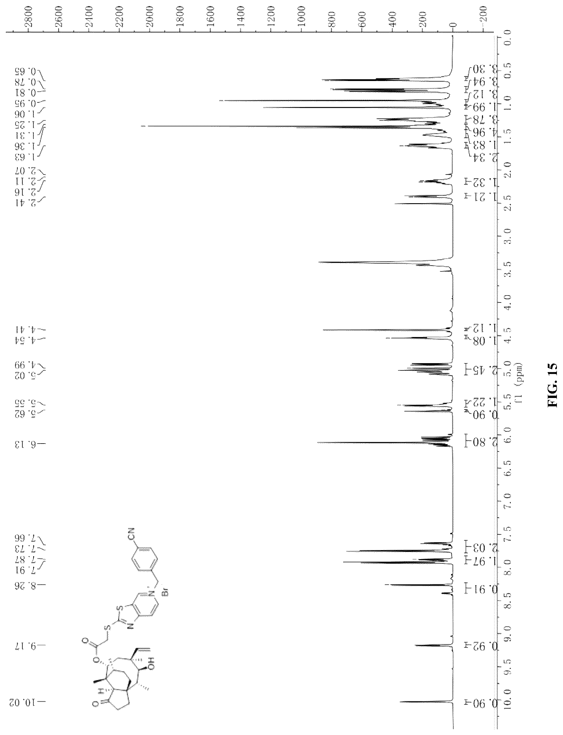 Patent US12304917 Figure 15 – Pleuromutilin derivative containing a thiazolo[5,4-c]pyridine side chain, and a preparation method and application thereof