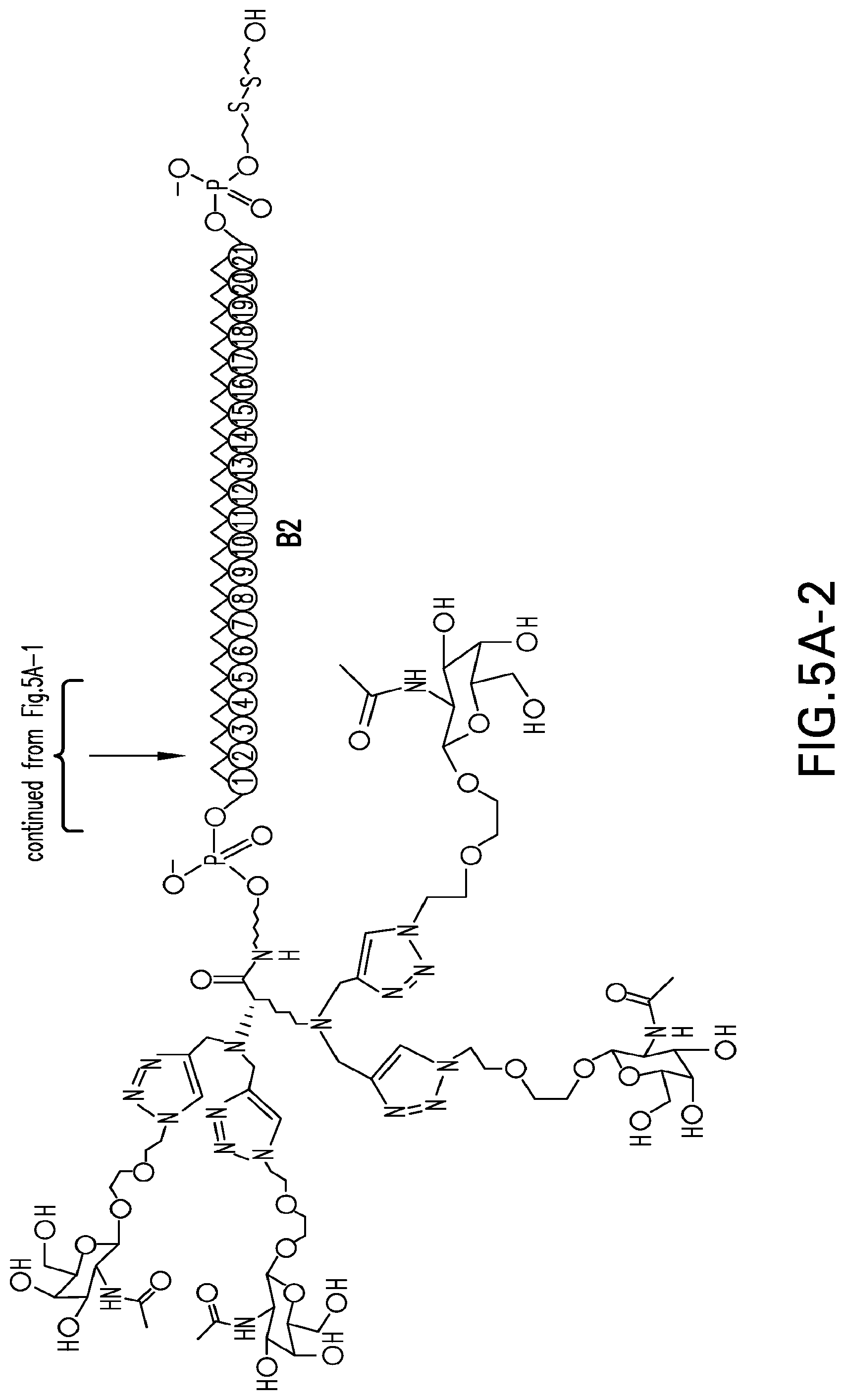 Patent US12304925 Figure 7 – Tetragalnac and peptide containing conjugates and methods for delivery of oligonucleotides