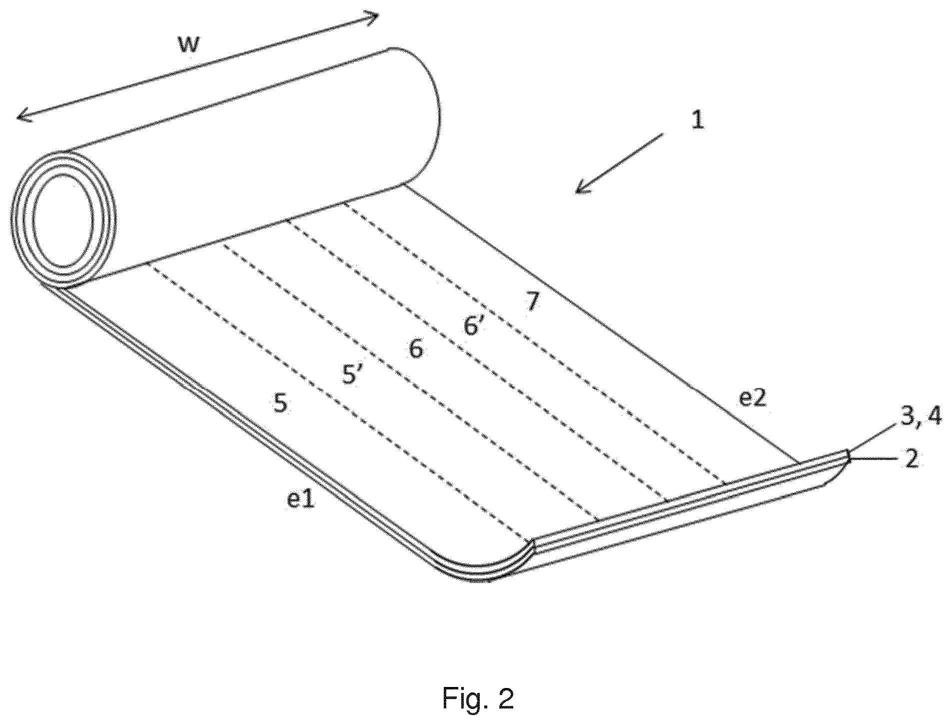 Patent US12305087 Figure 2 – Self-adhering sealing device with an adhesive layer arrangement