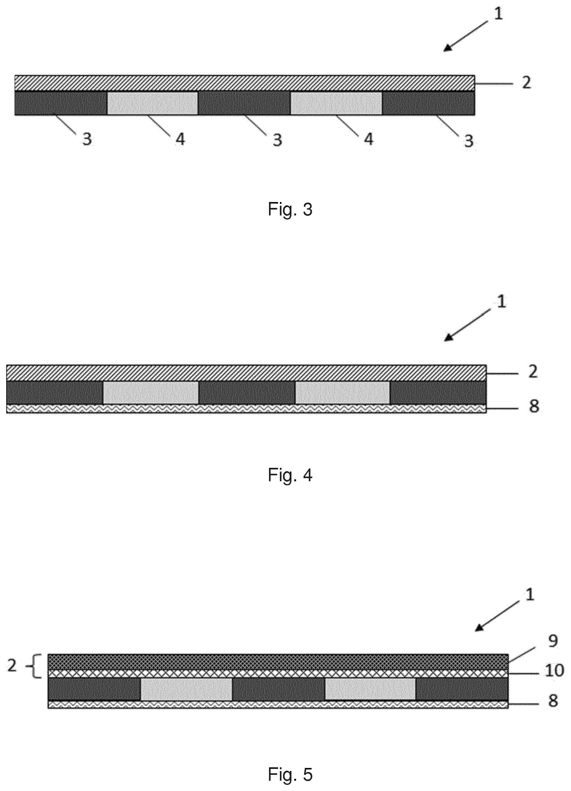Patent US12305087 Figure 3 – Self-adhering sealing device with an adhesive layer arrangement