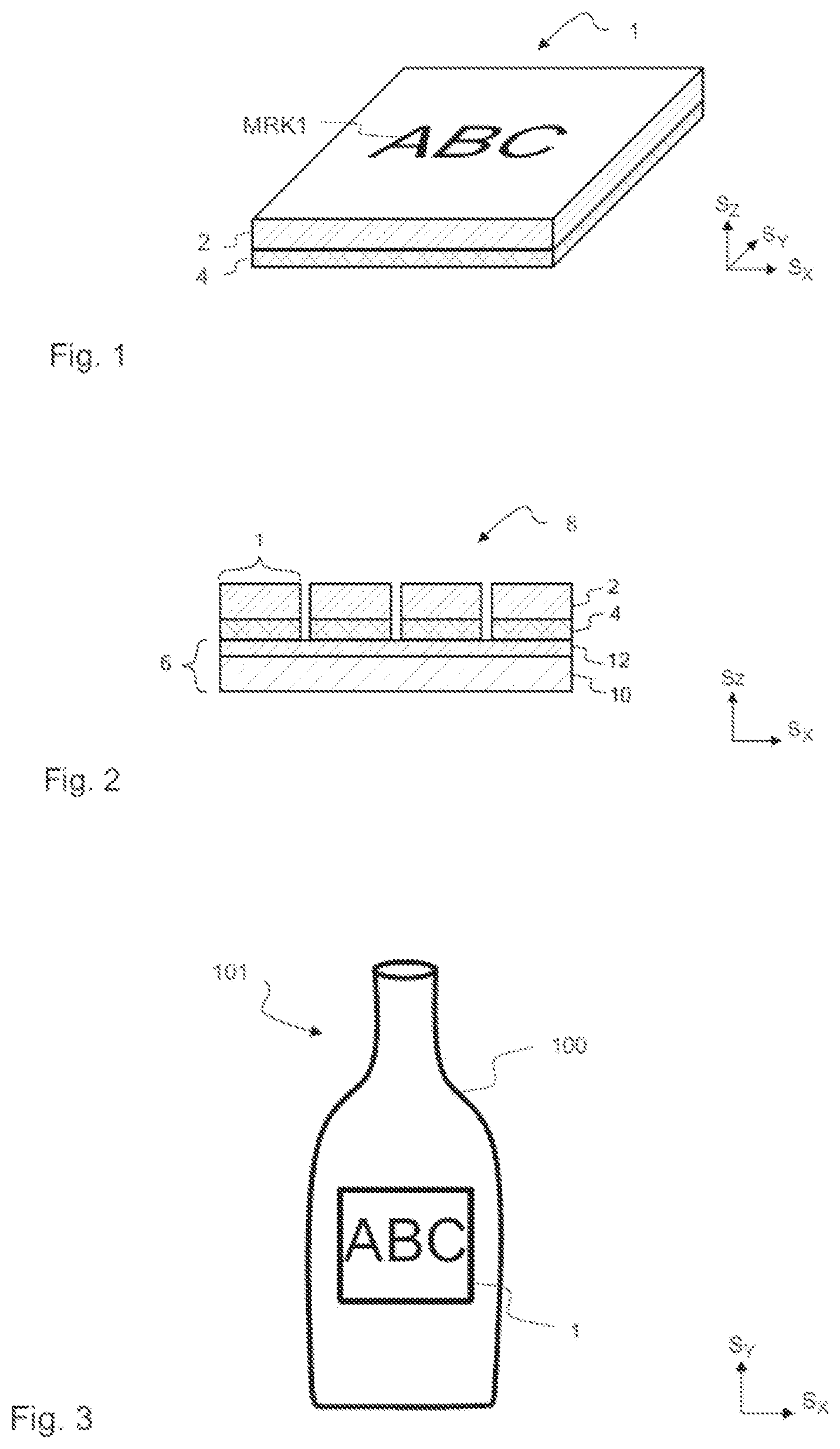 Patent US12305092 Figure 1 – Recyclable plastic label
