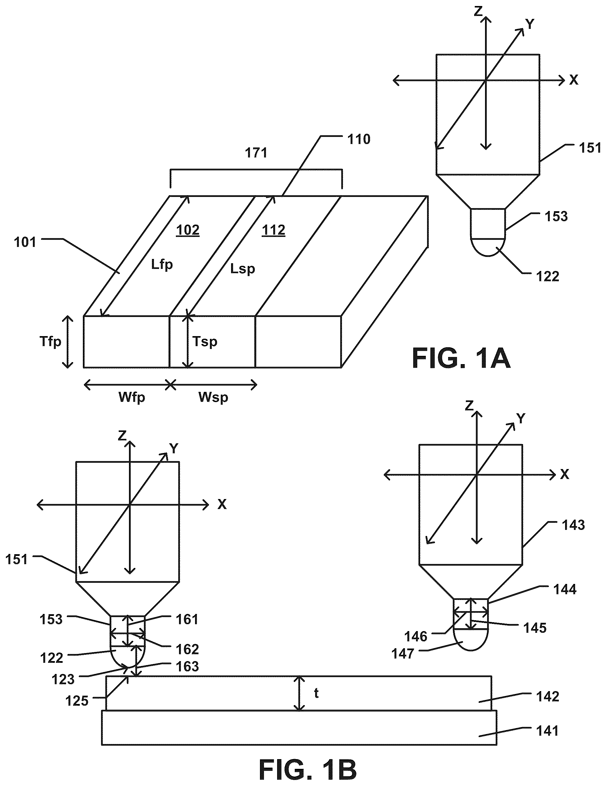 Patent US12305108 Figure 1 – Shaped abrasive particles and methods of forming same